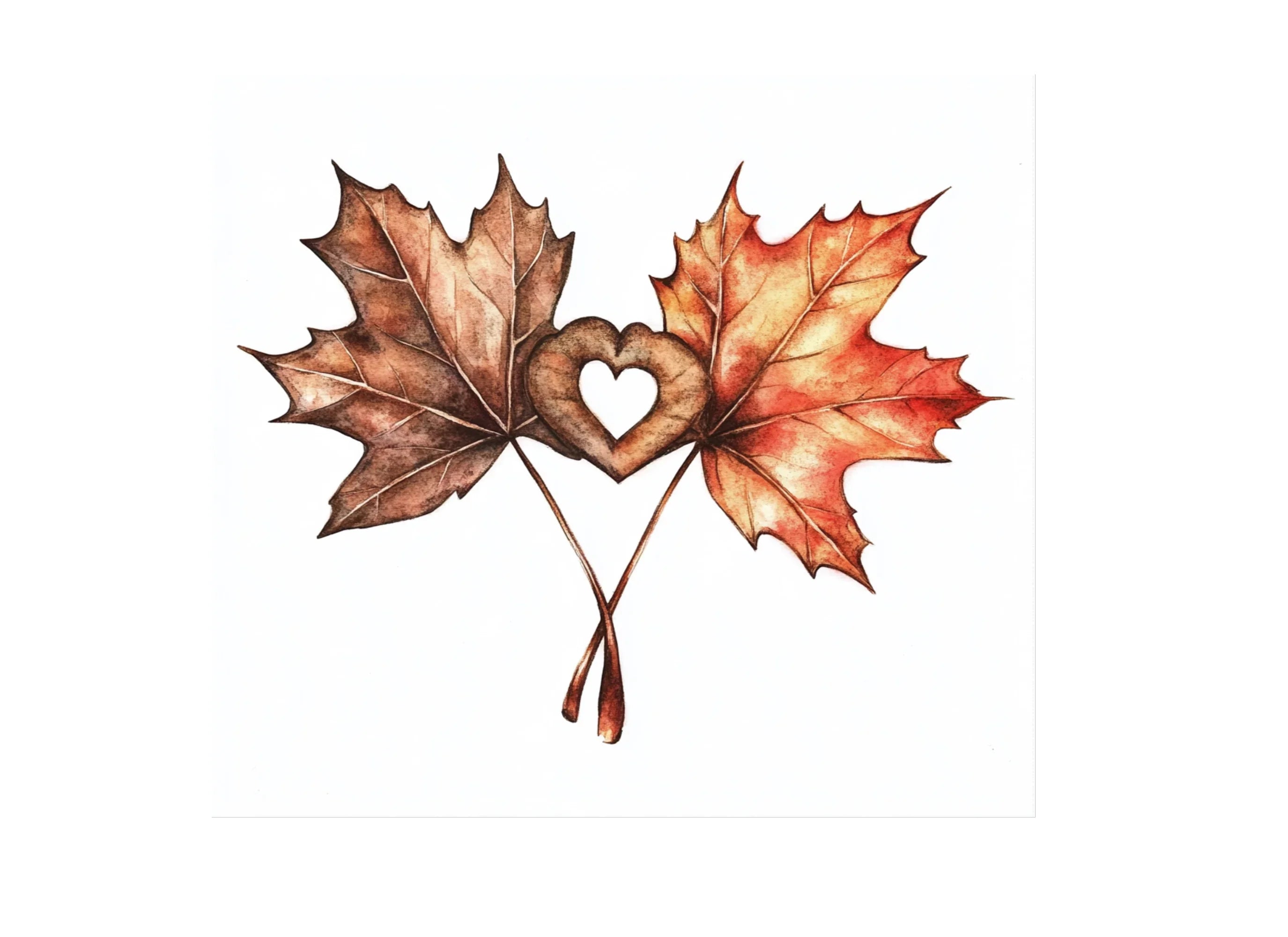 Maple Leaves Love Clipart Bundle