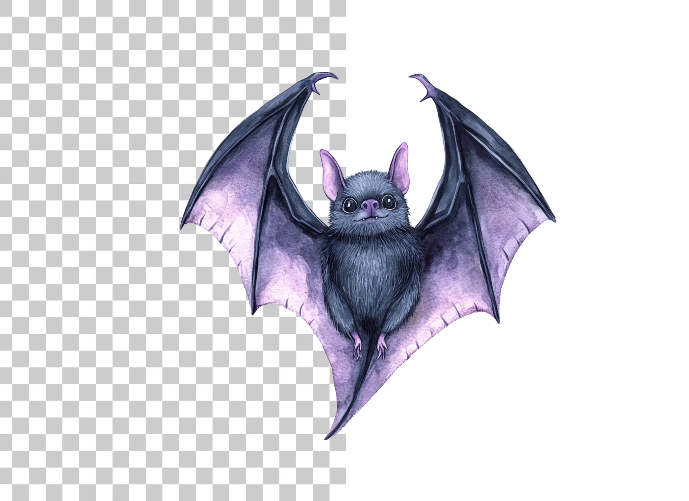 Cute Baby Bat Clipart Bundle