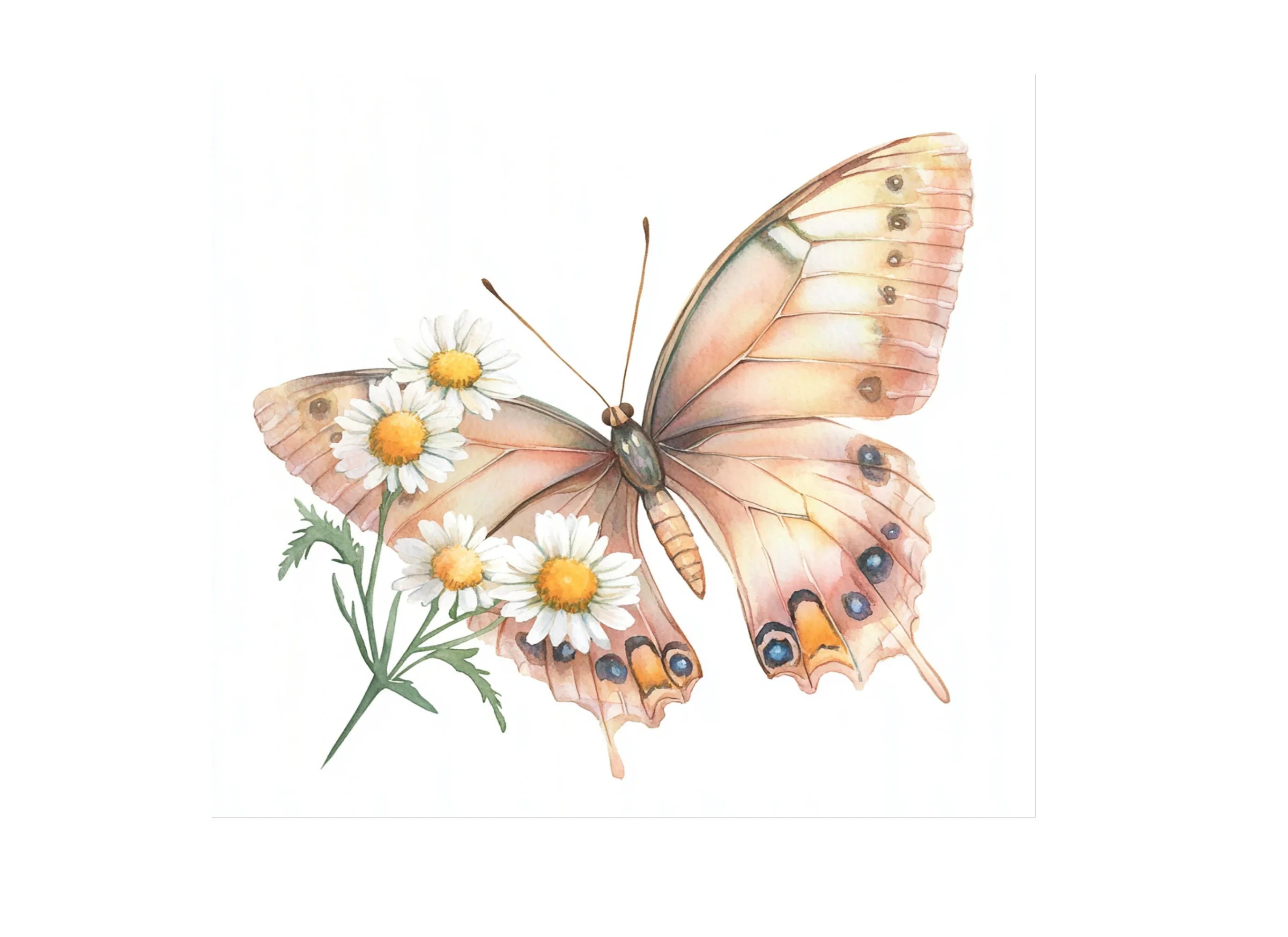 Butterflies and Daisies Clipart Bundle