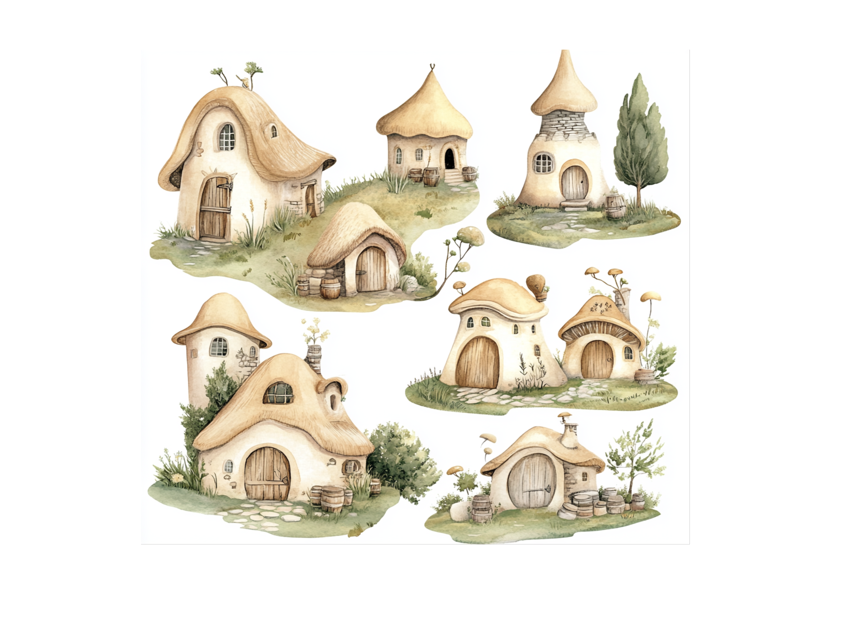 Fantasy Village Clipart Bundle