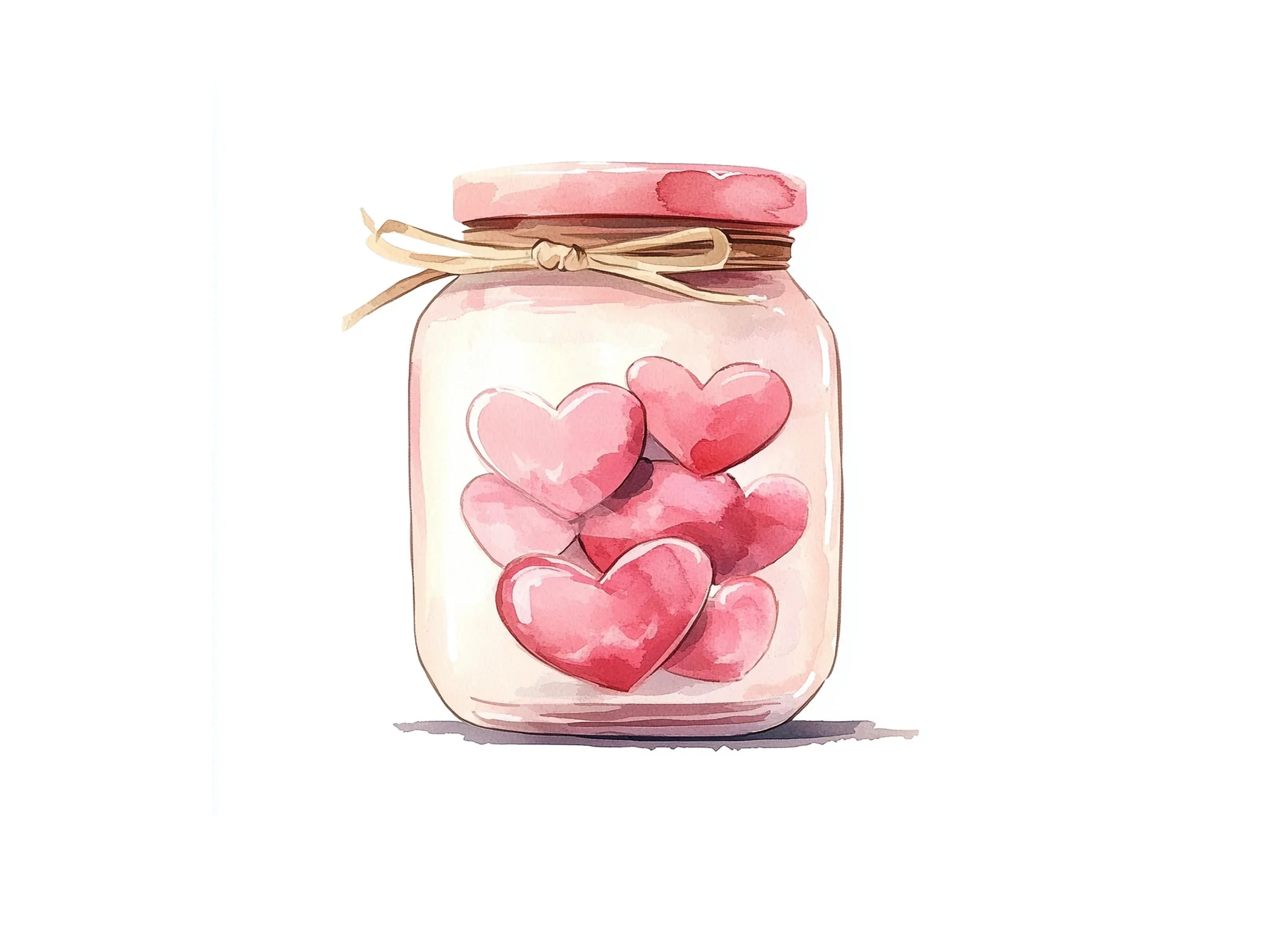 Sweet Heart Jars Clipart Bundle