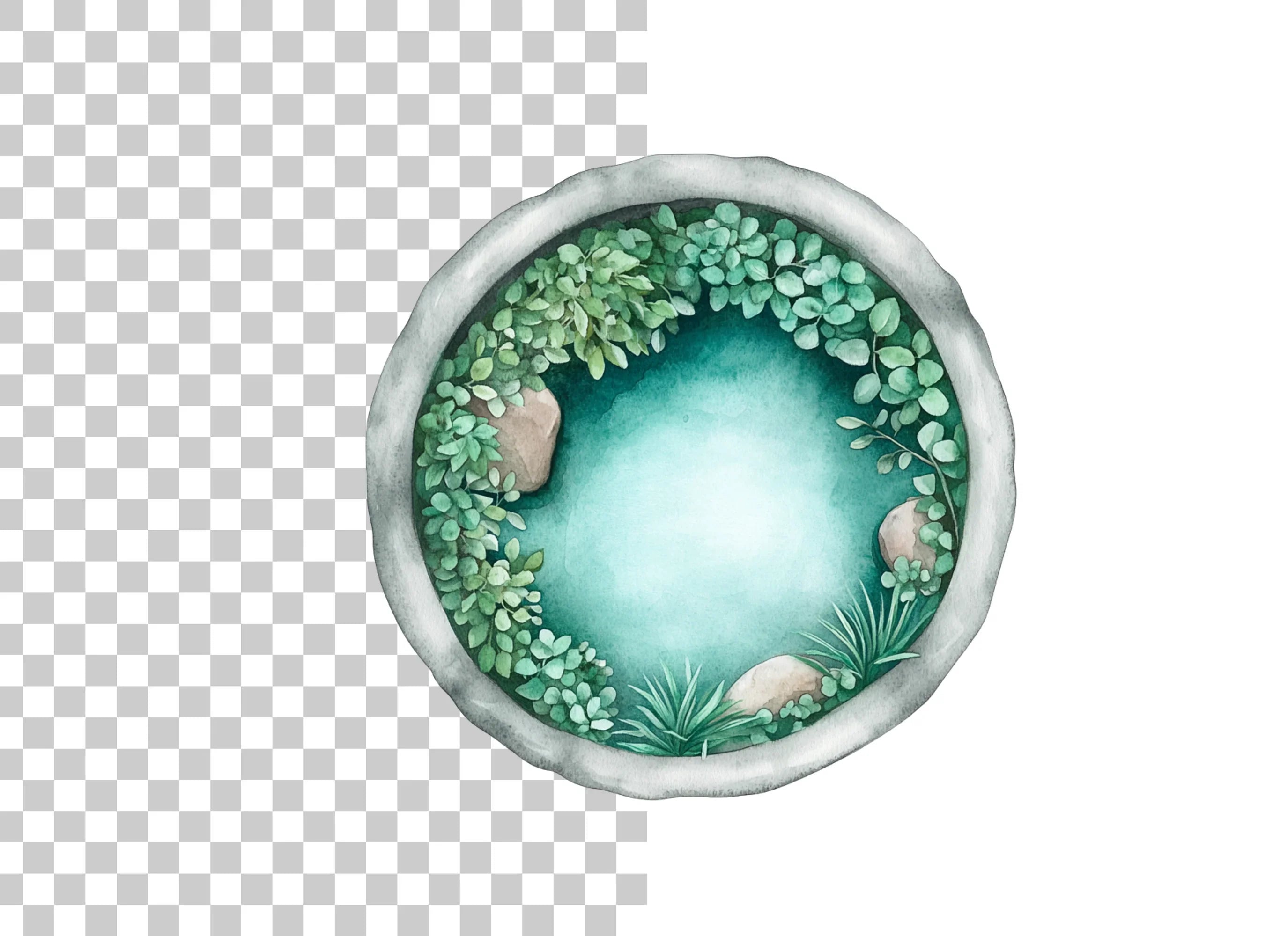 Garden Pond Clipart Bundle