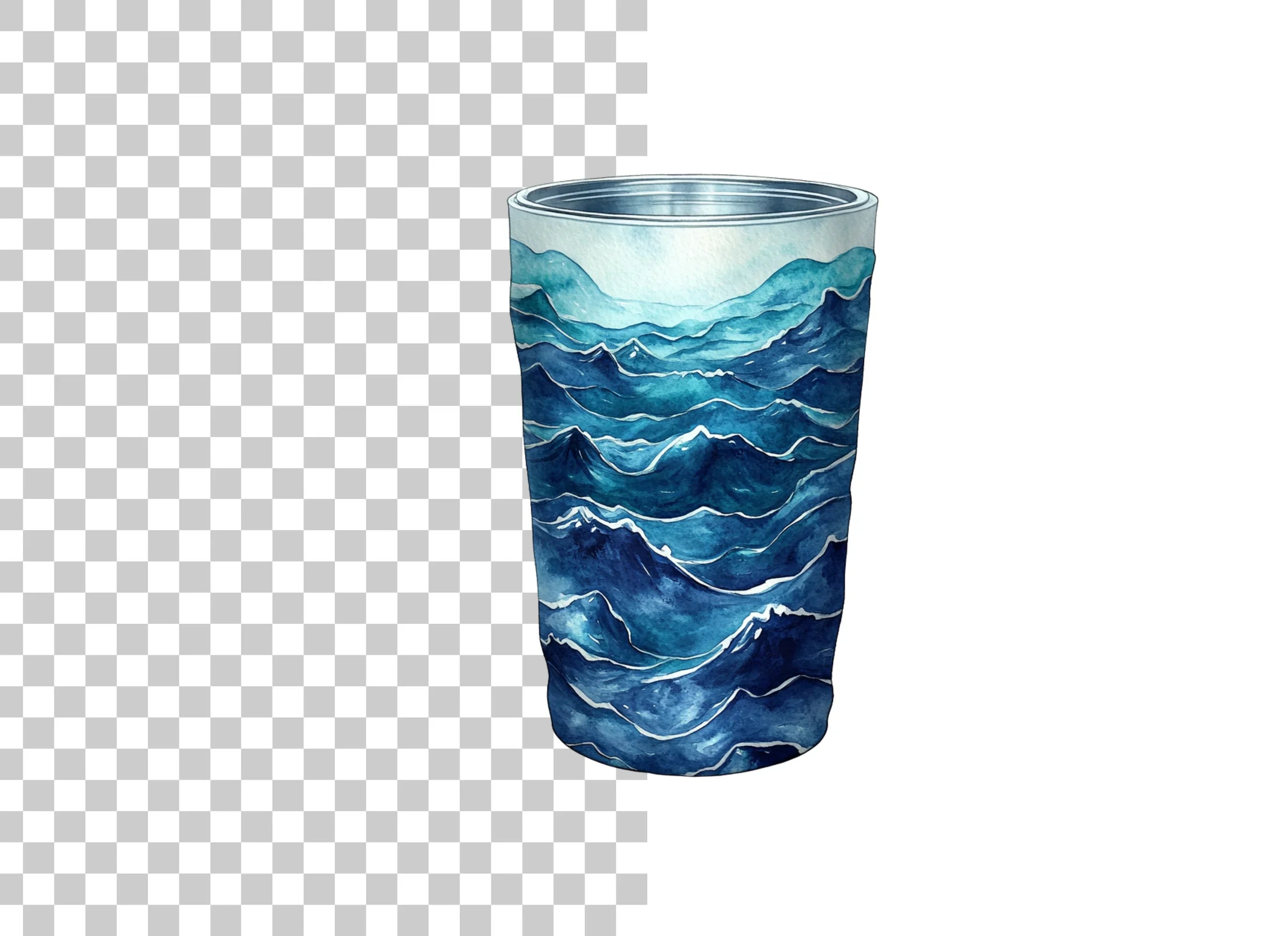 Ocean Wave Tumbler Clipart Bundle