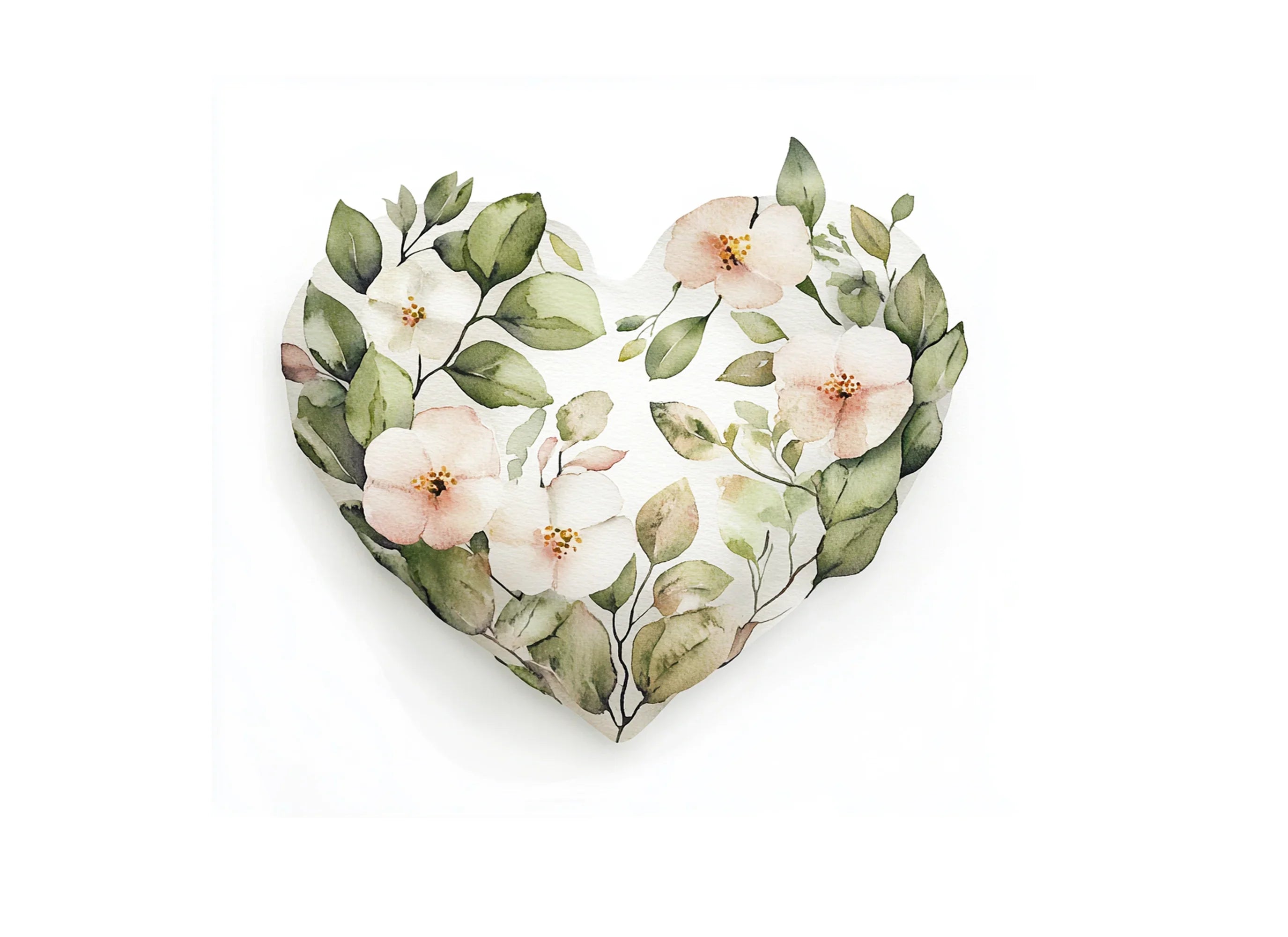 Elegant Botanical Heart Clipart Bundle