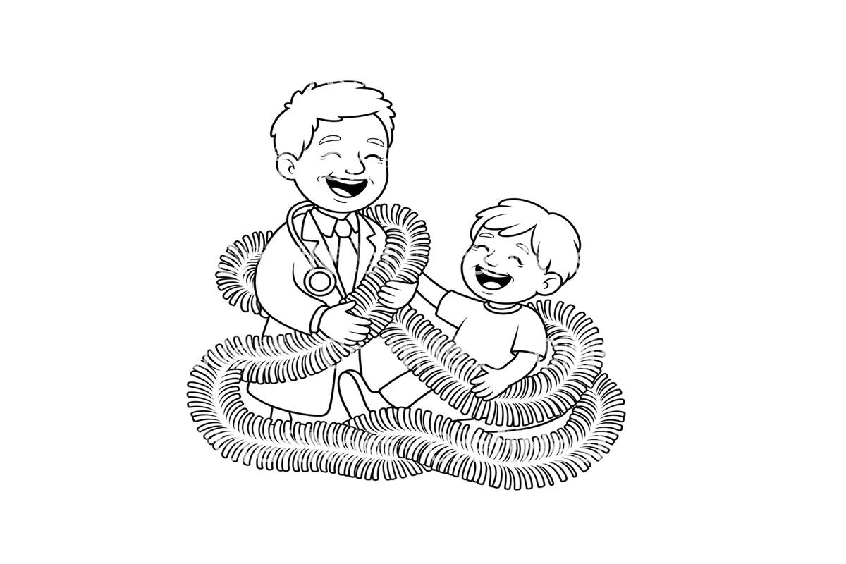 Doctor and Child Playtime Coloring Books