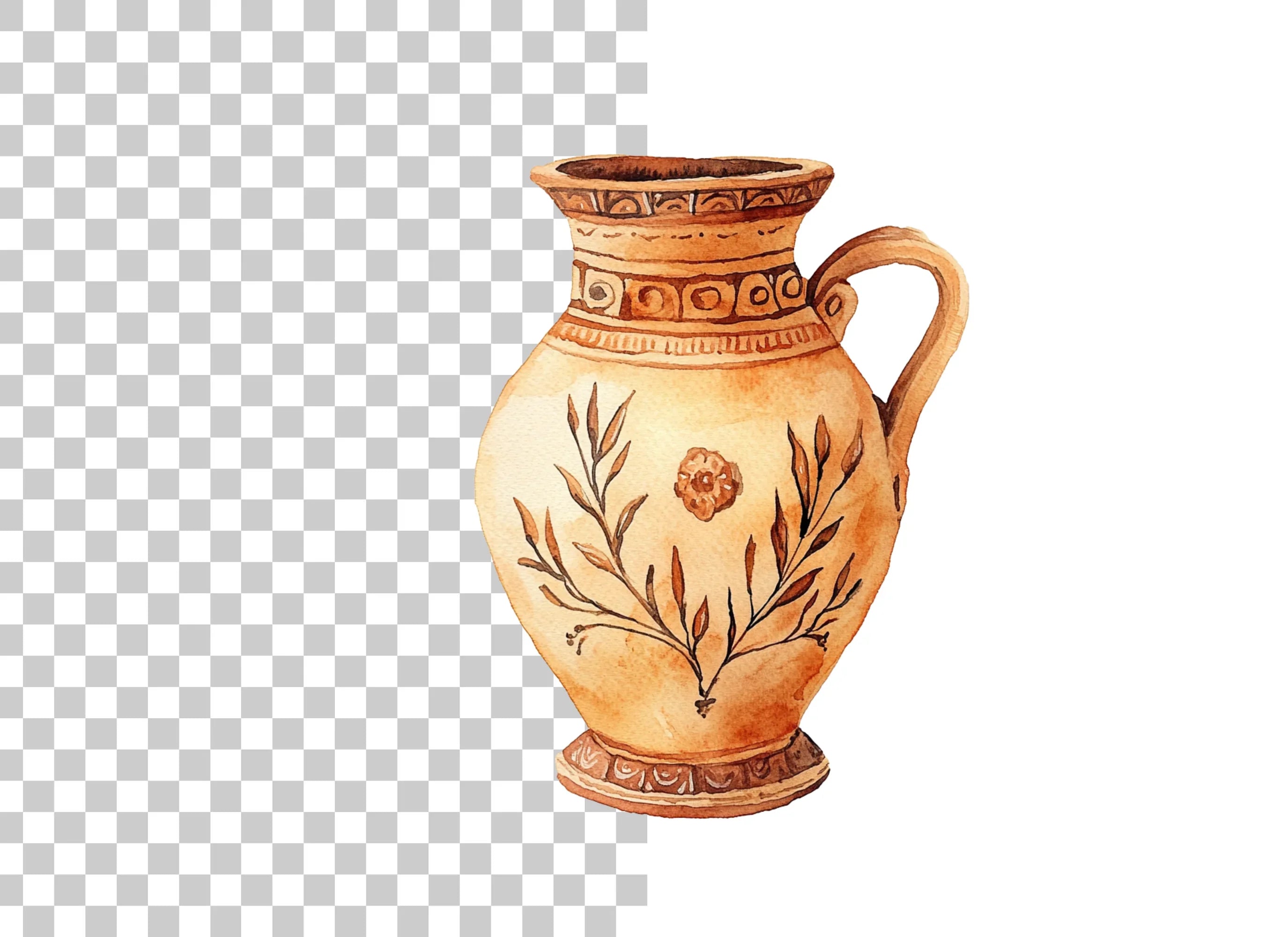 Vintage Ceramic Pitcher Clipart Bundle