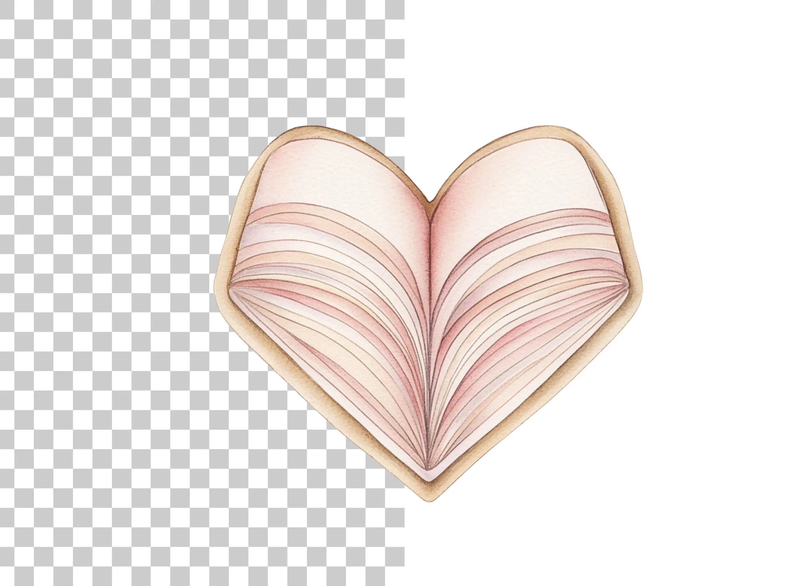 Heart Shaped Book Clipart Bundle