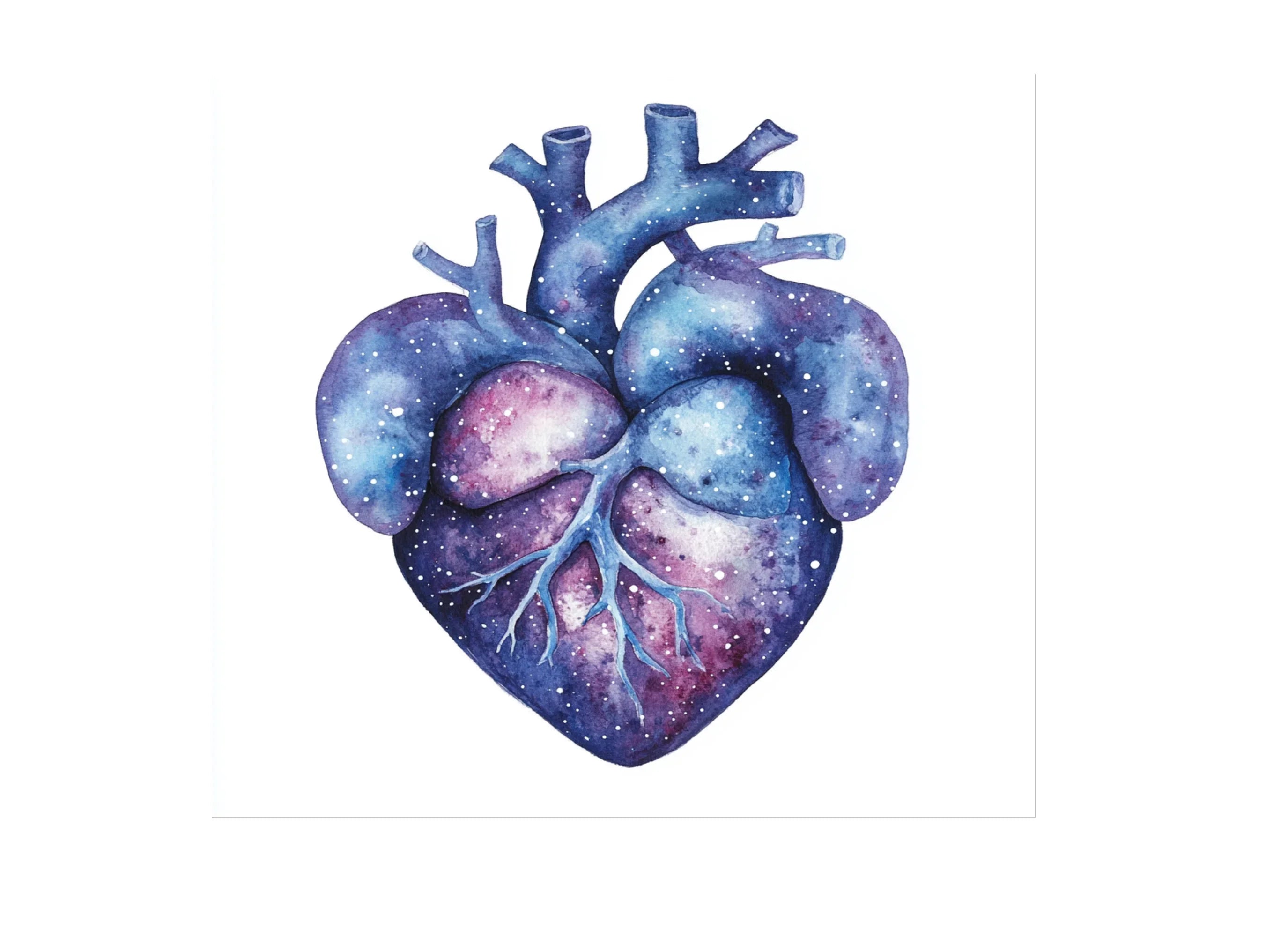Cosmic Anatomical Heart Clipart Bundle