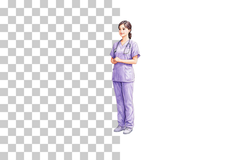 Cute Nurse Cartoon Character Clipart Bundle - CraftNest - Digital Crafting and Art