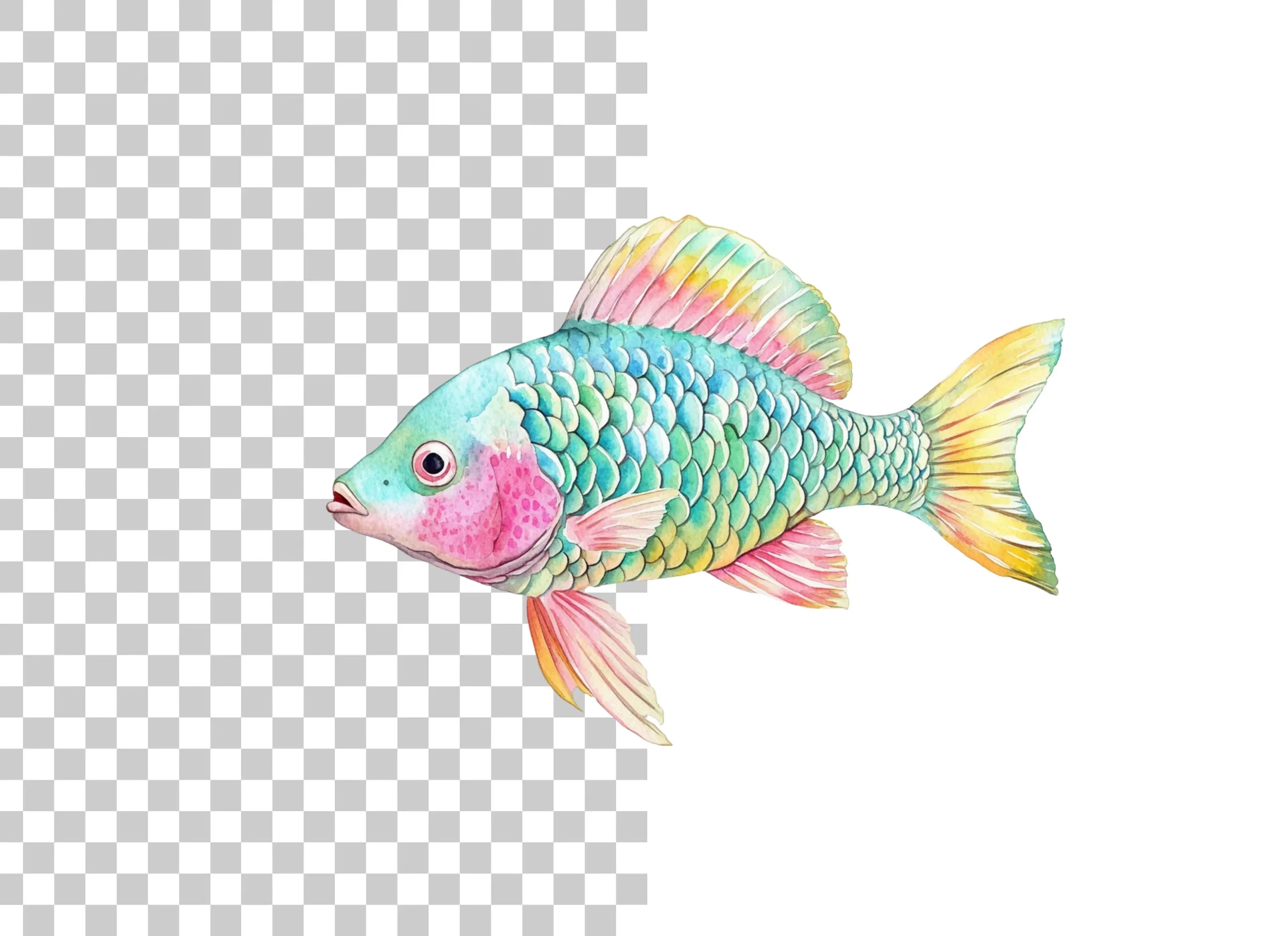 Pastel Fish Clipart Bundle