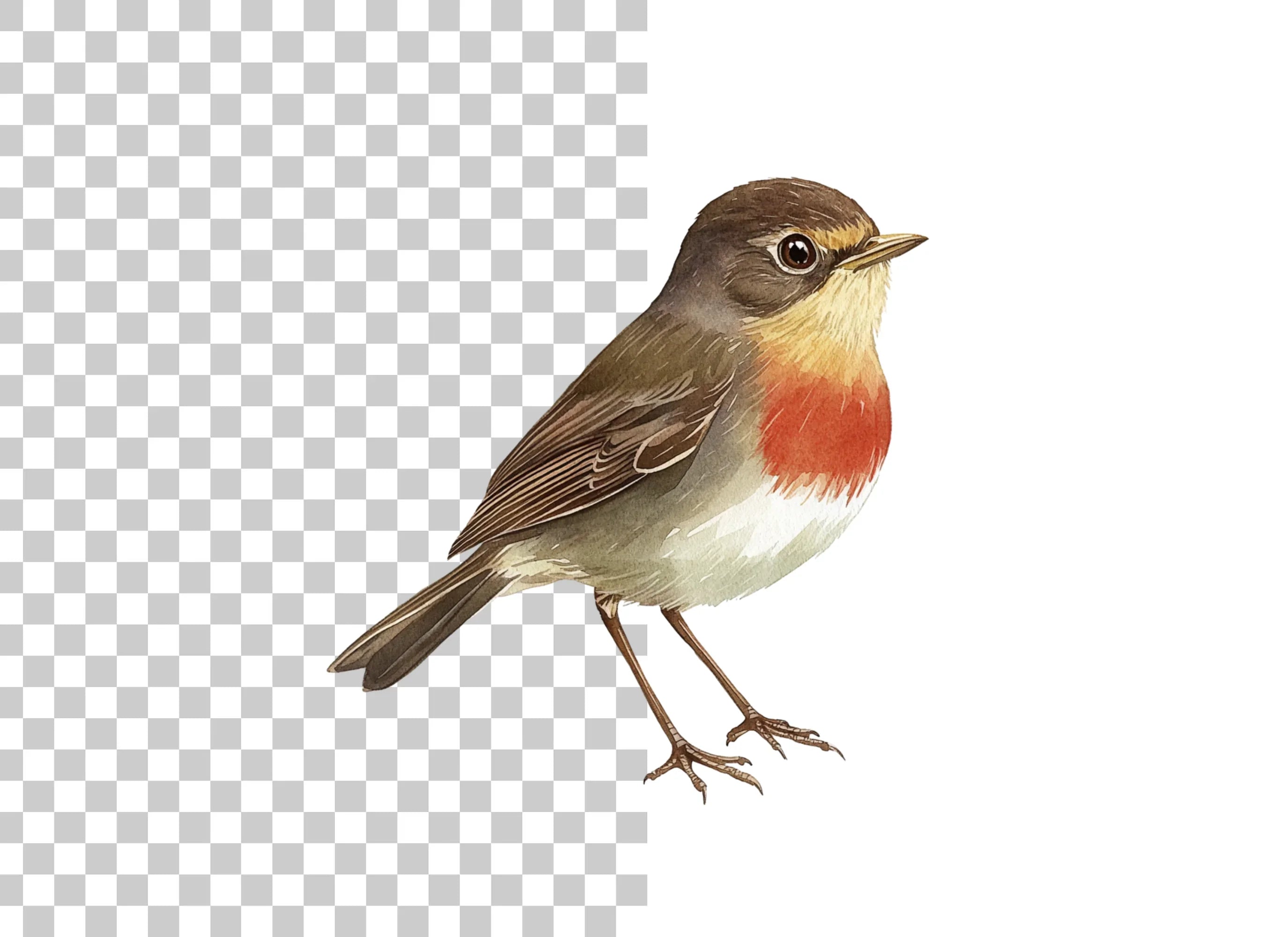 Vibrant European Robin Clipart Bundle