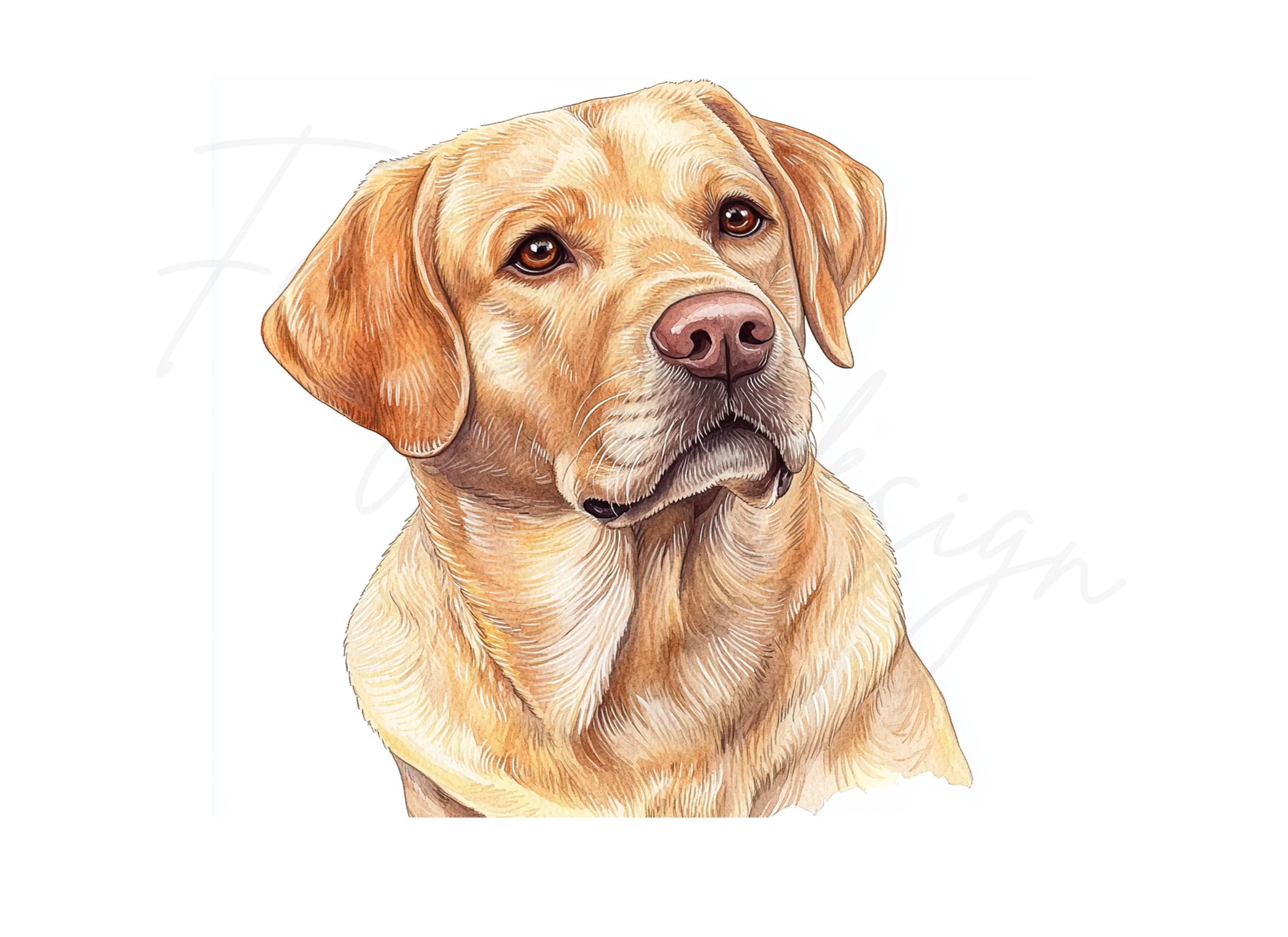 Cute Yellow Labrador Retriever Clipart Bundle