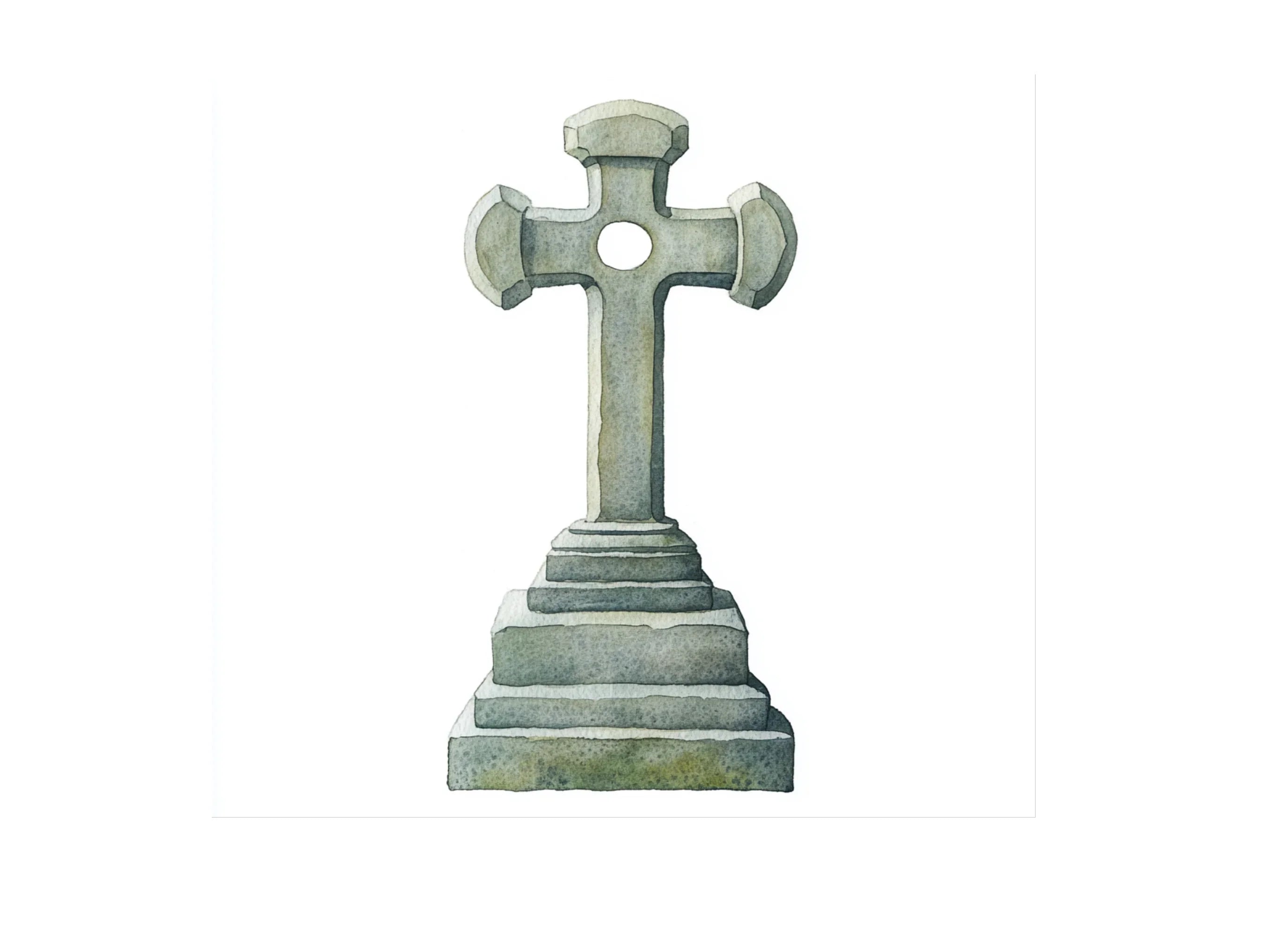 Celtic Cross Gravestone Clipart Bundle