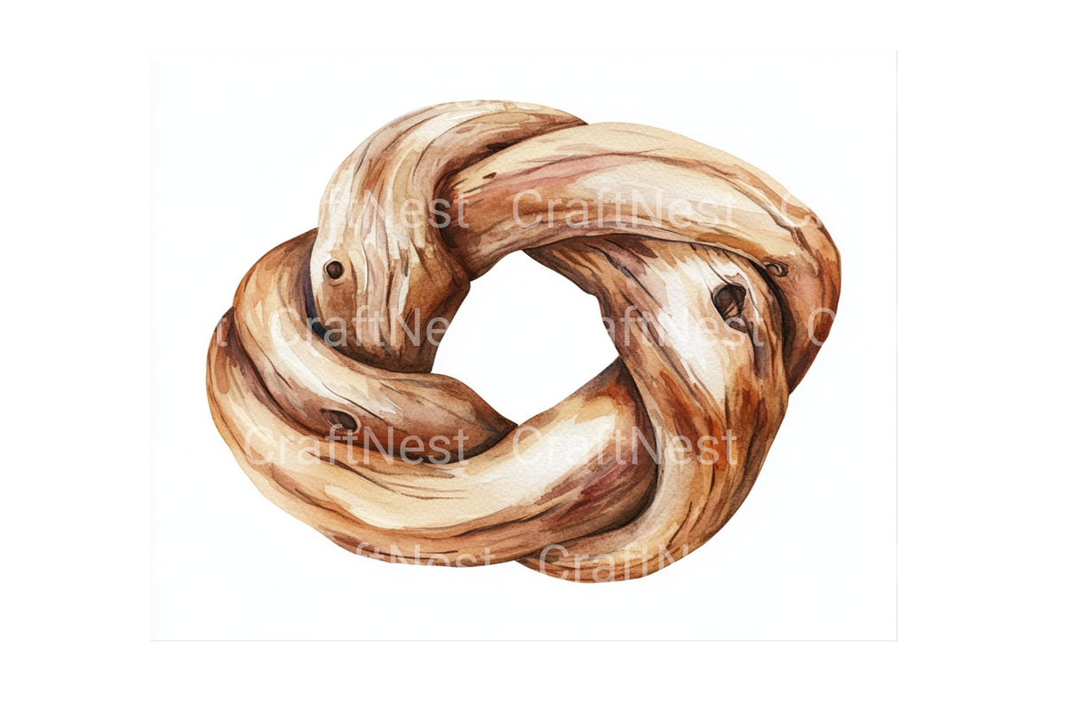 Knotted Wood Branches Illustrations Clipart Bundle