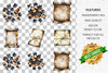 Aged Burnt Scroll Clipart Bundle