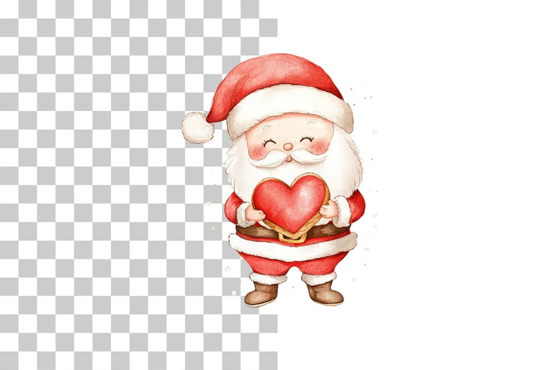 Santa Claus Heart Clipart Bundle - CraftNest - Digital Crafting and Art