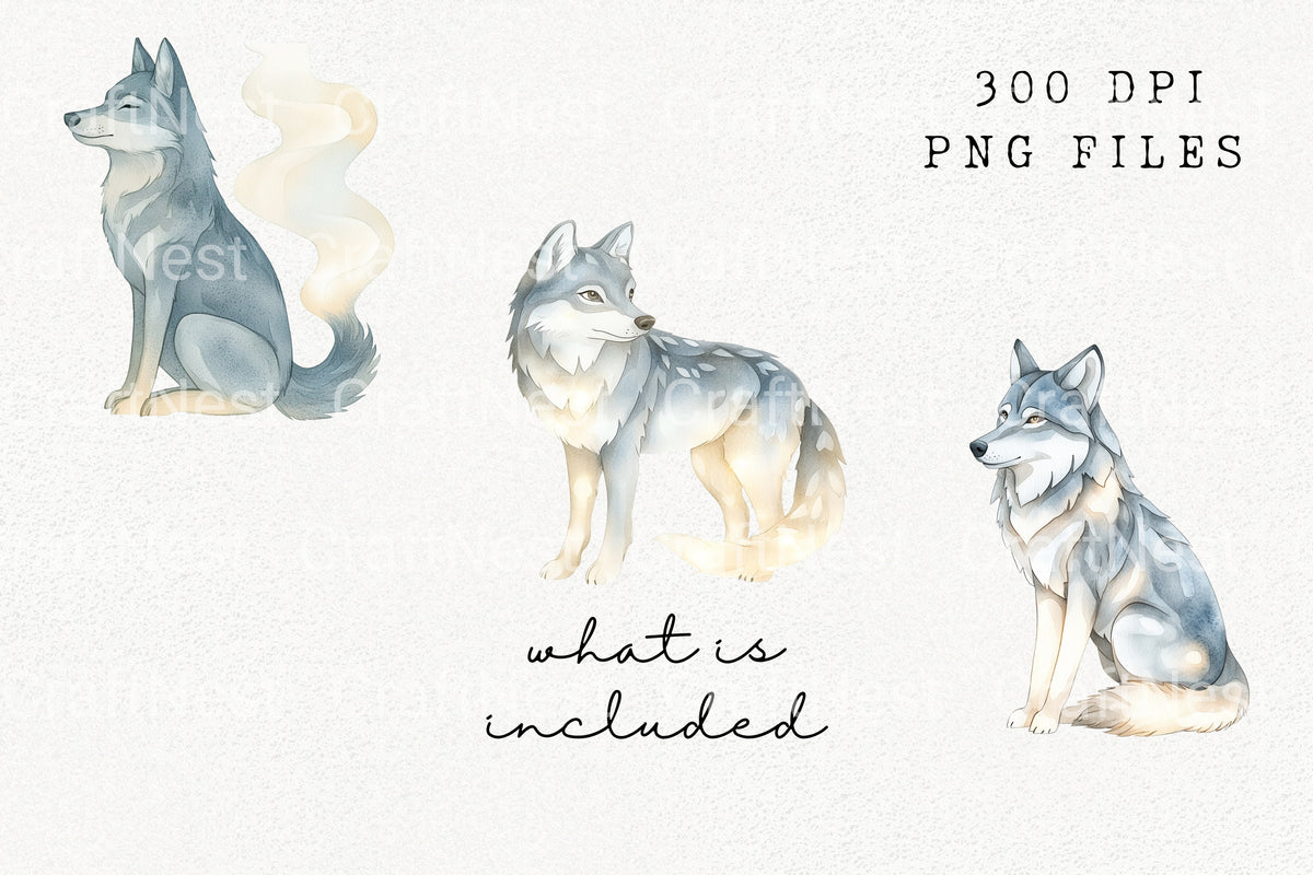 Wolf Clipart Bundle