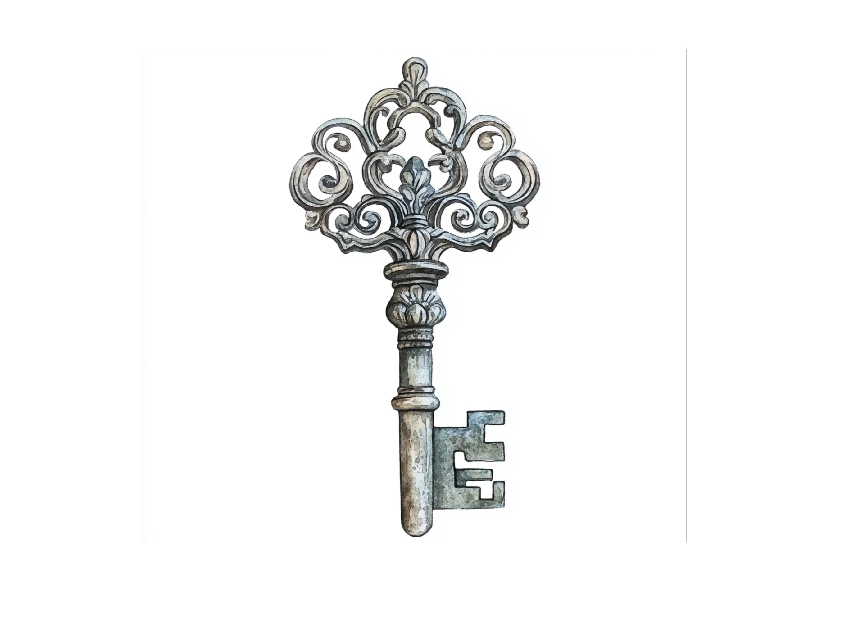 Ornate Antique Keys Clipart Bundle