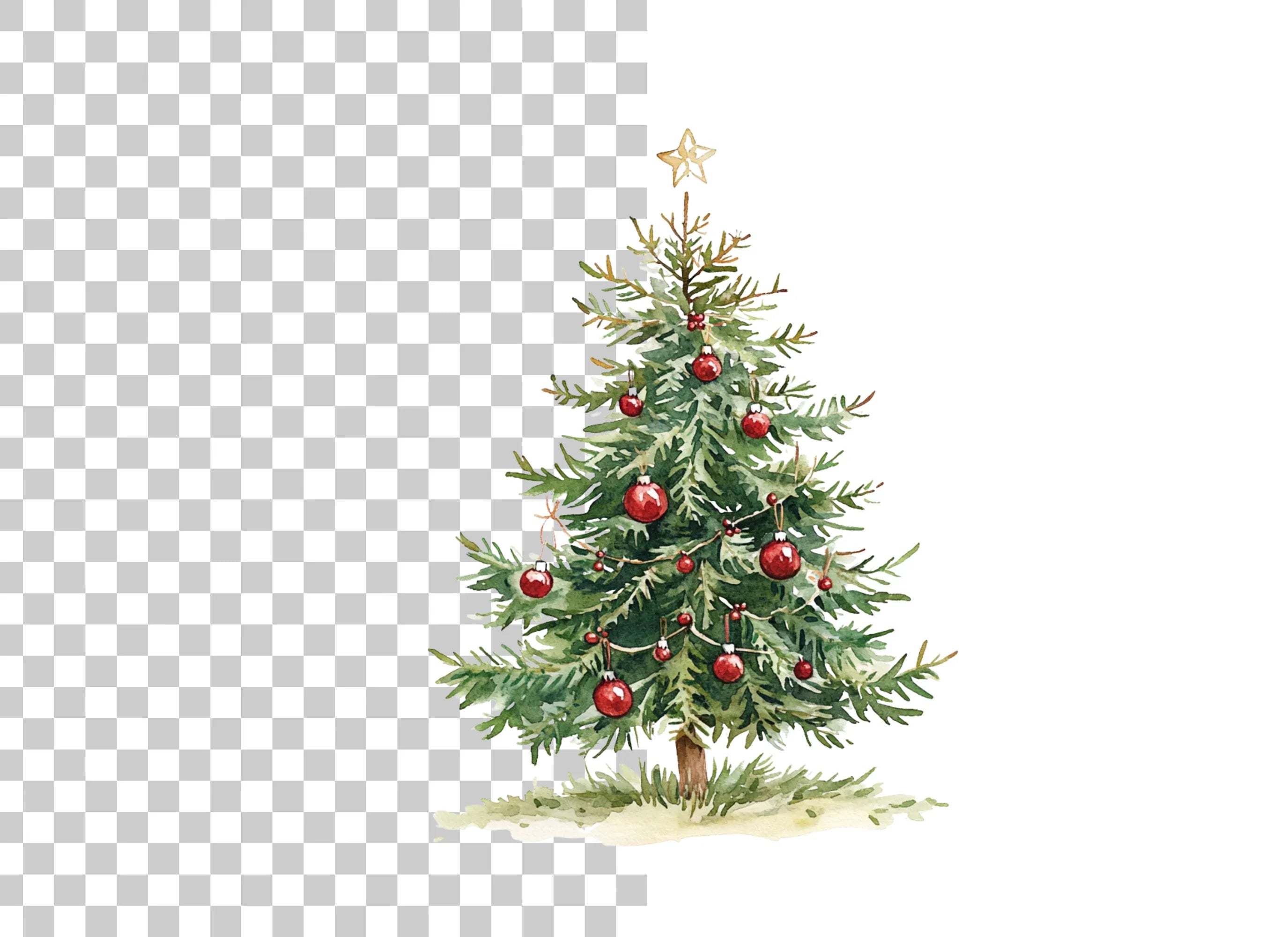 Festive Christmas Tree Clipart Bundle