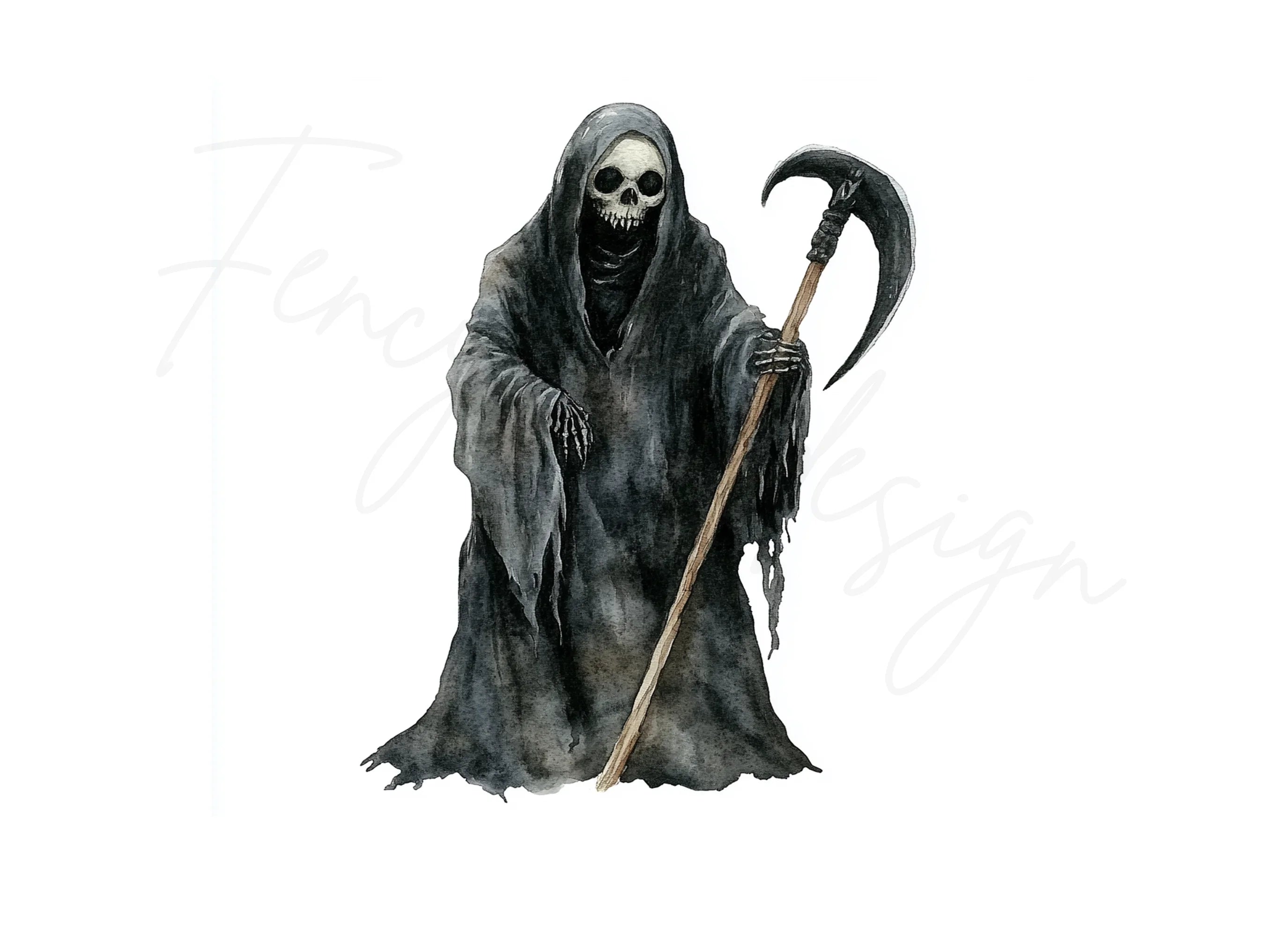 Grim Reaper Illustrations Clipart Bundle