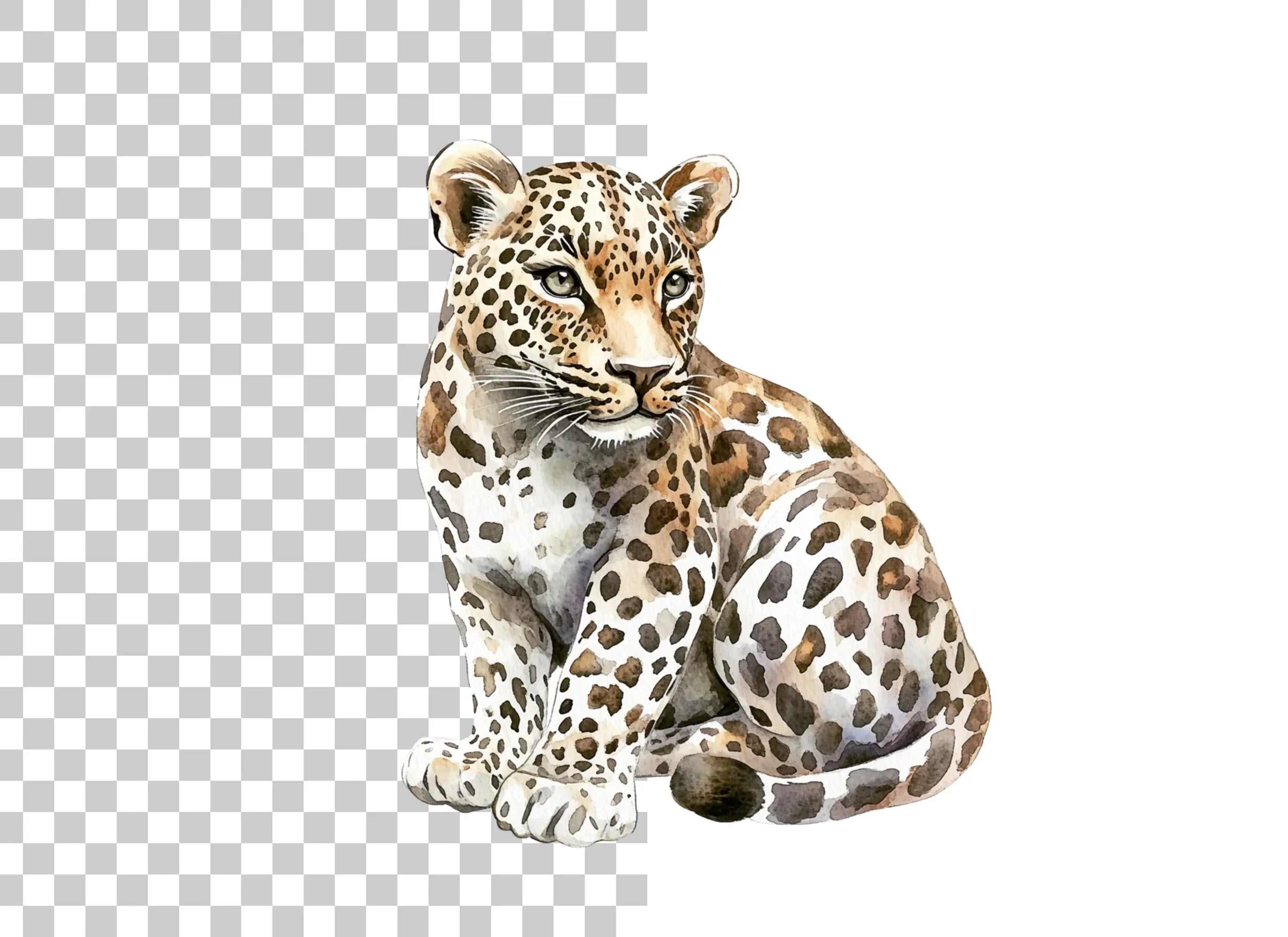 Cute Leopard Clipart Bundle