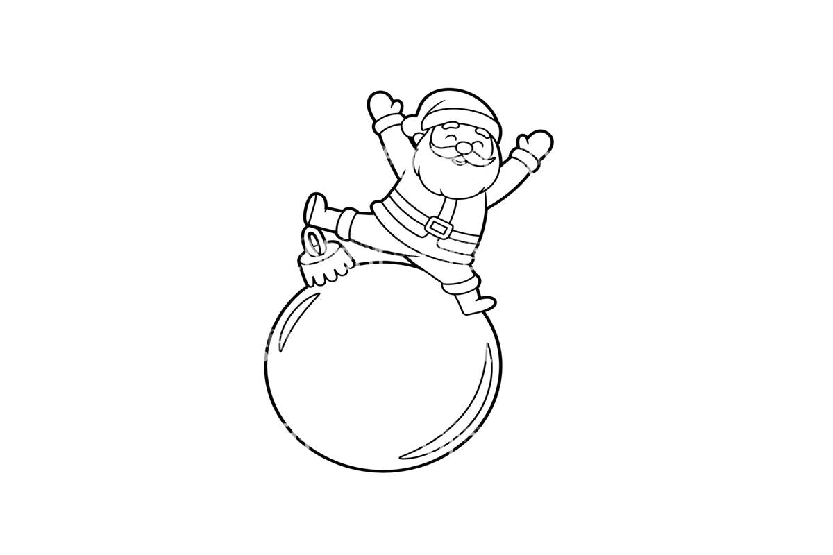 Santa Claus on Ornaments Coloring Books