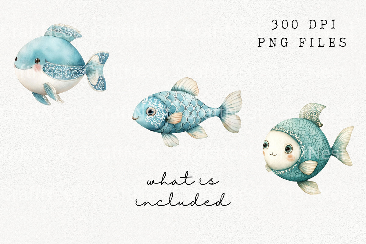 Cute Fish Clipart Bundle