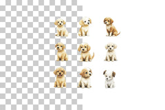 Funny Cartoon Dog Group Clipart Bundle - CraftNest - Digital Crafting and Art