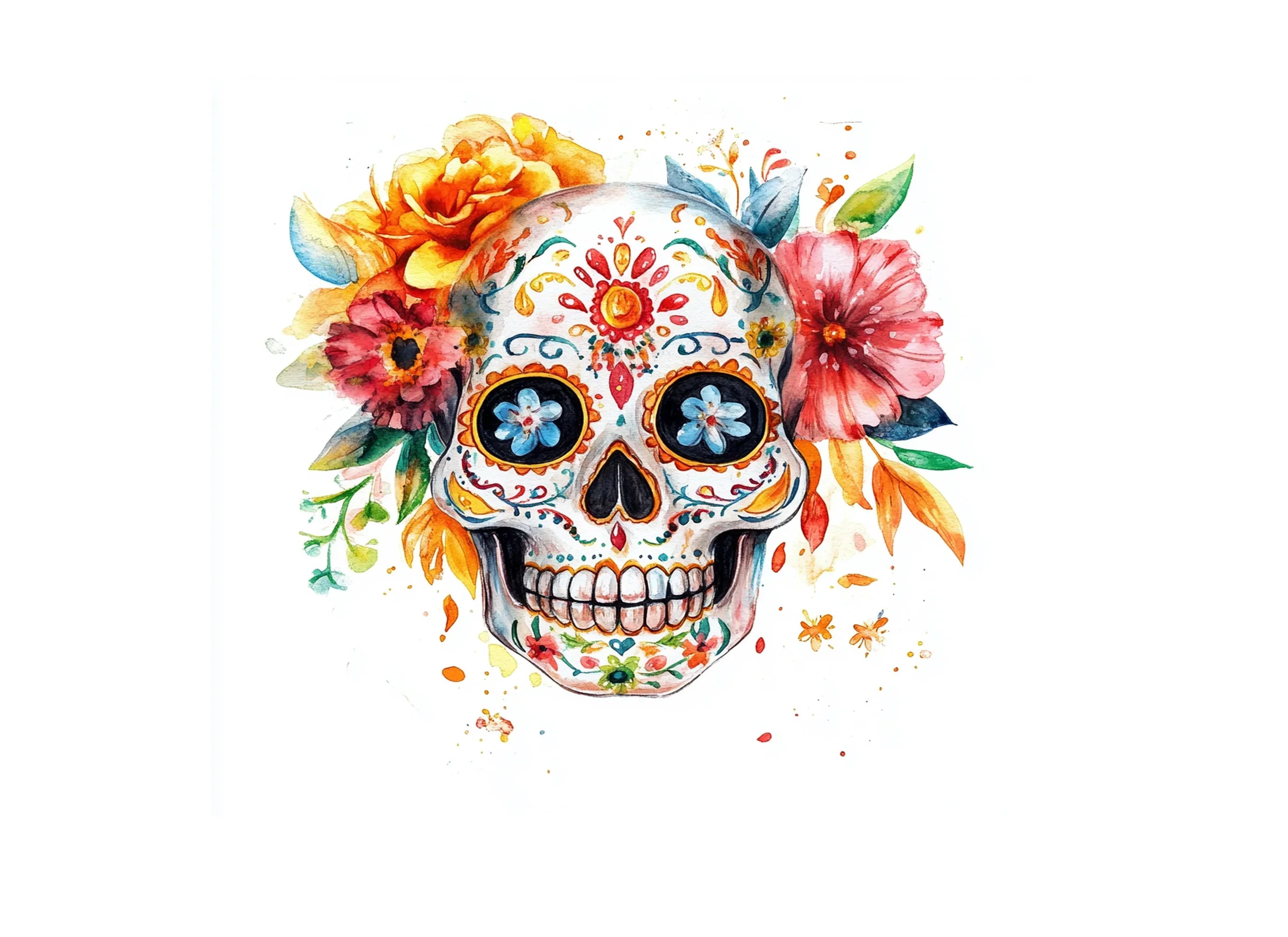 Sugar Skulls Clipart Bundle