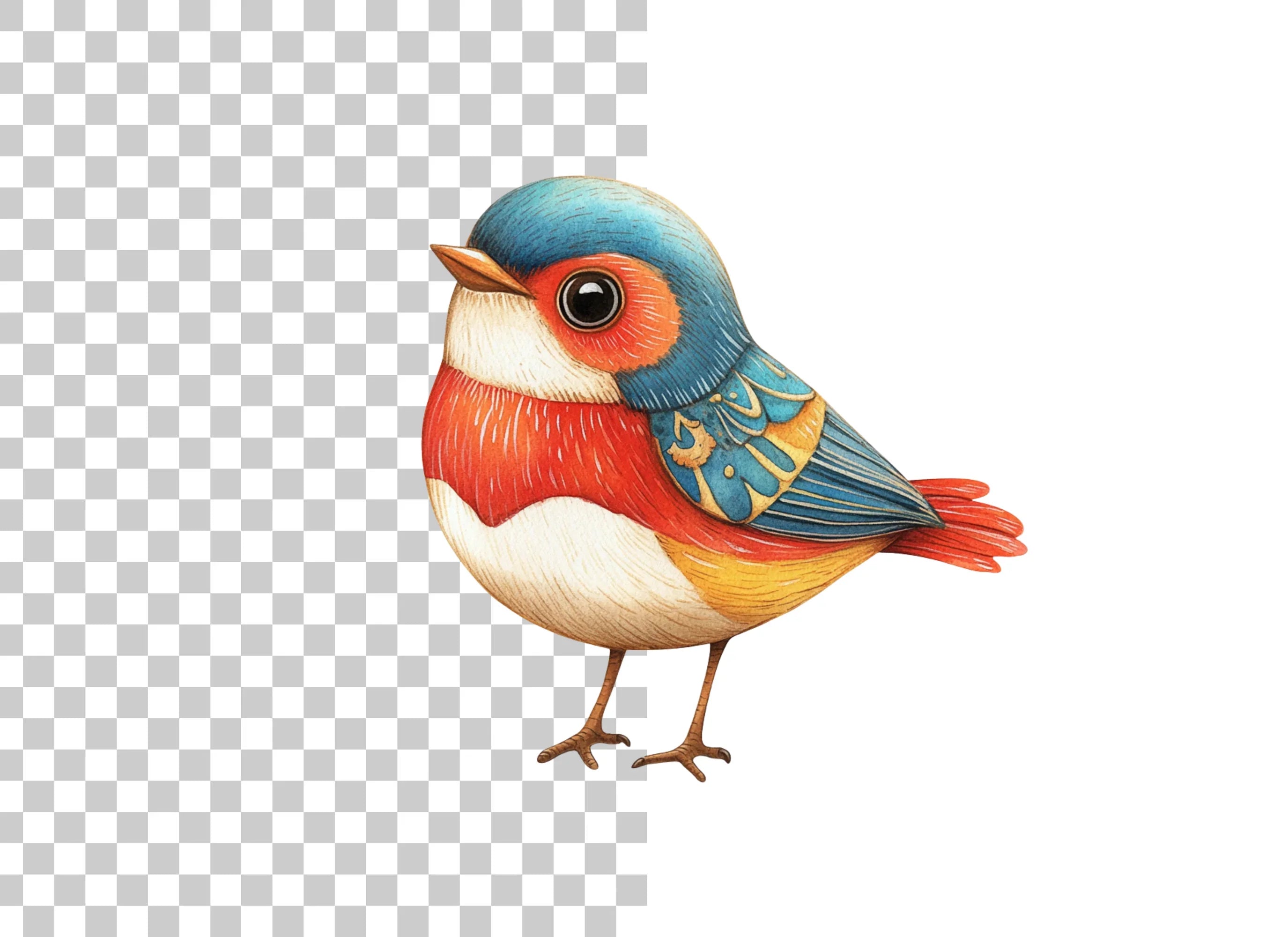 Colorful Cute Birds Clipart Bundle