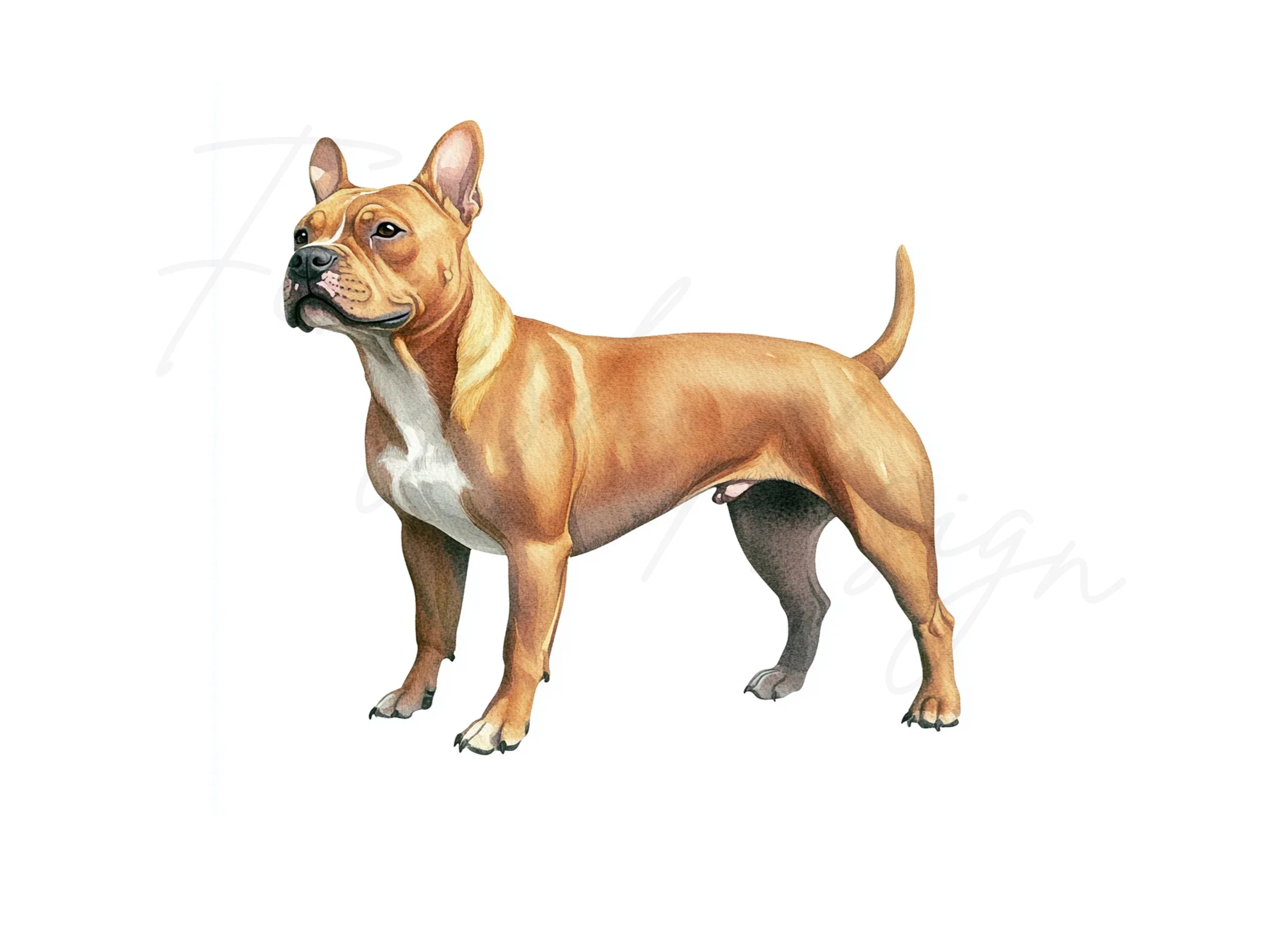 American Staffordshire Terrier Clipart Bundle