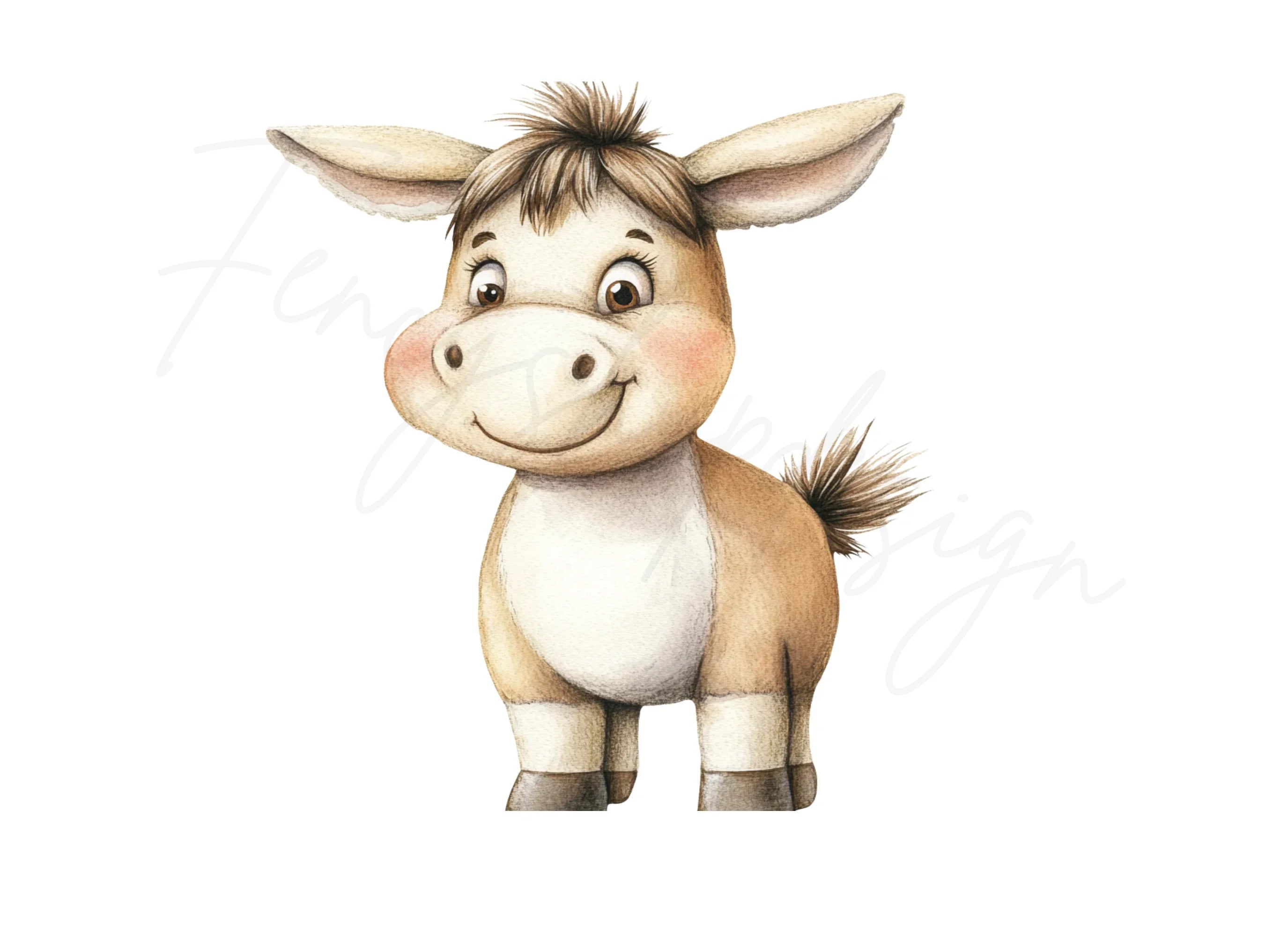 Cute Donkey Clipart Bundle