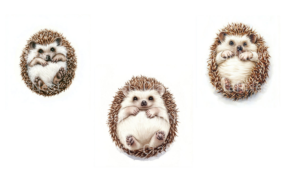 Adorable Hedgehog Clipart Bundle
