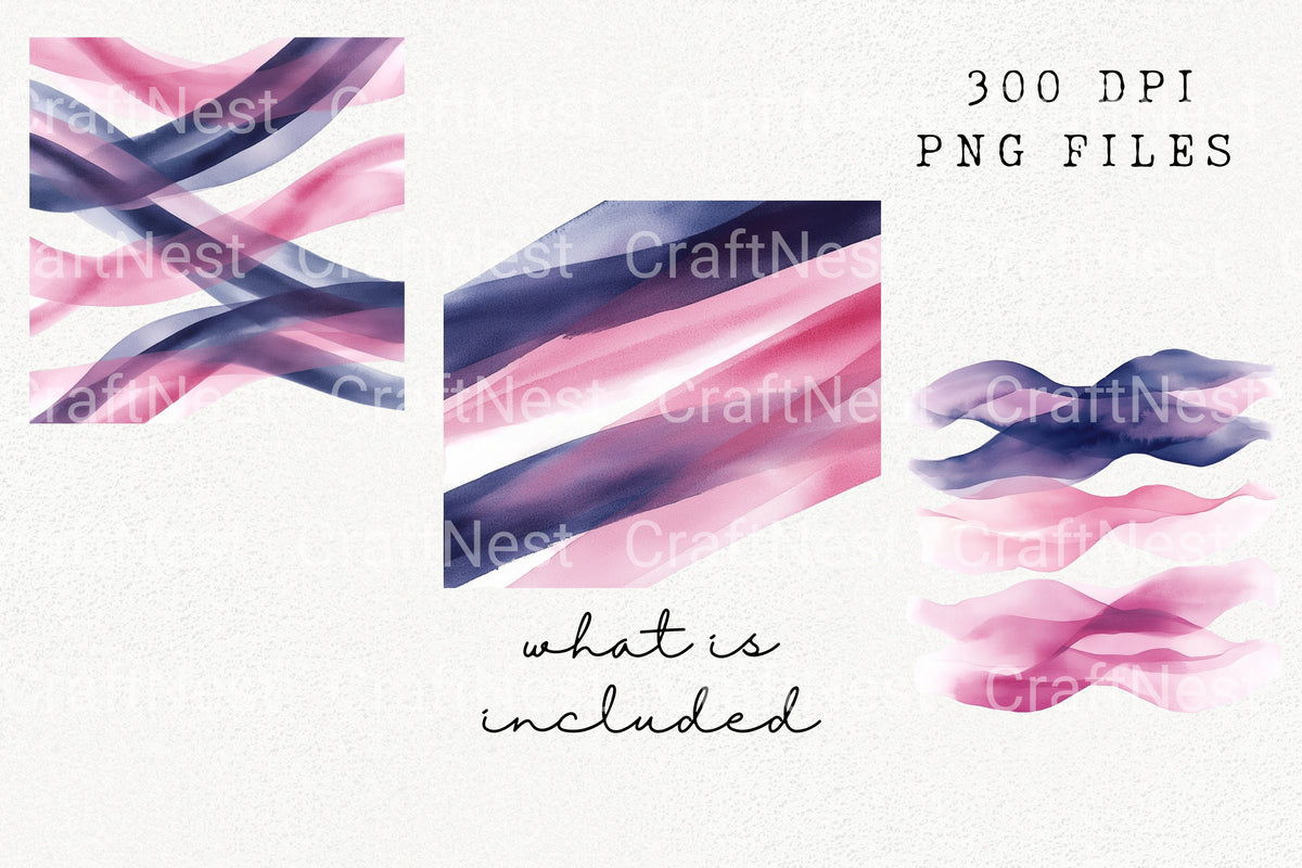Abstract Waves Clipart Bundle