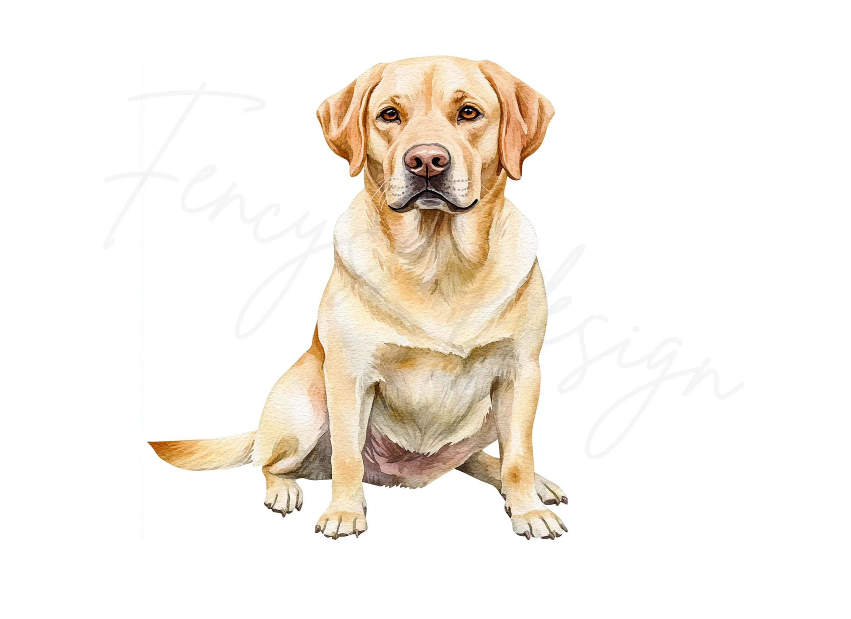 Yellow Labrador Dog Clipart Bundle
