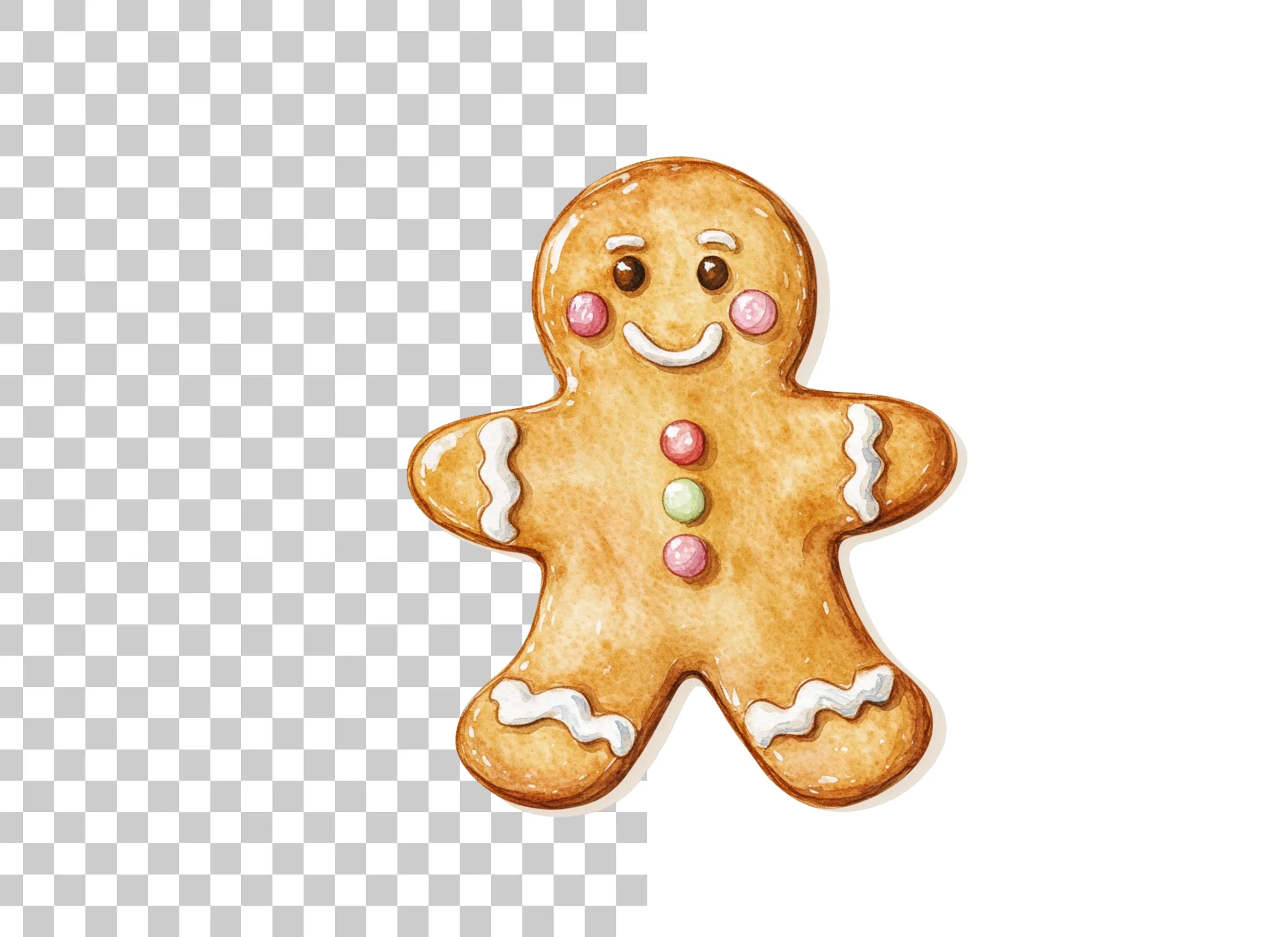 Cute Gingerbread Man Clipart Bundle