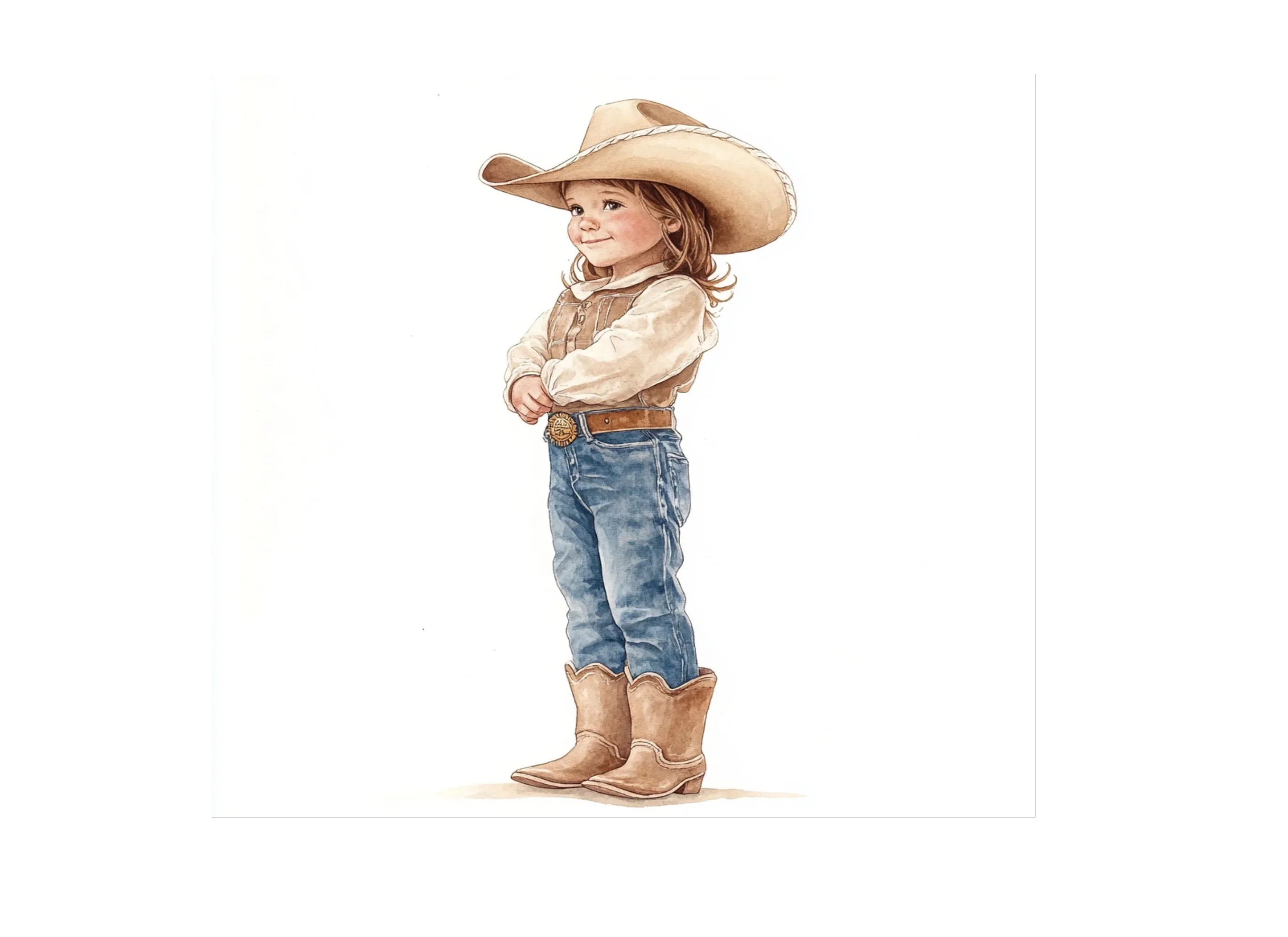 Little Cowboy Kids Clipart Bundle