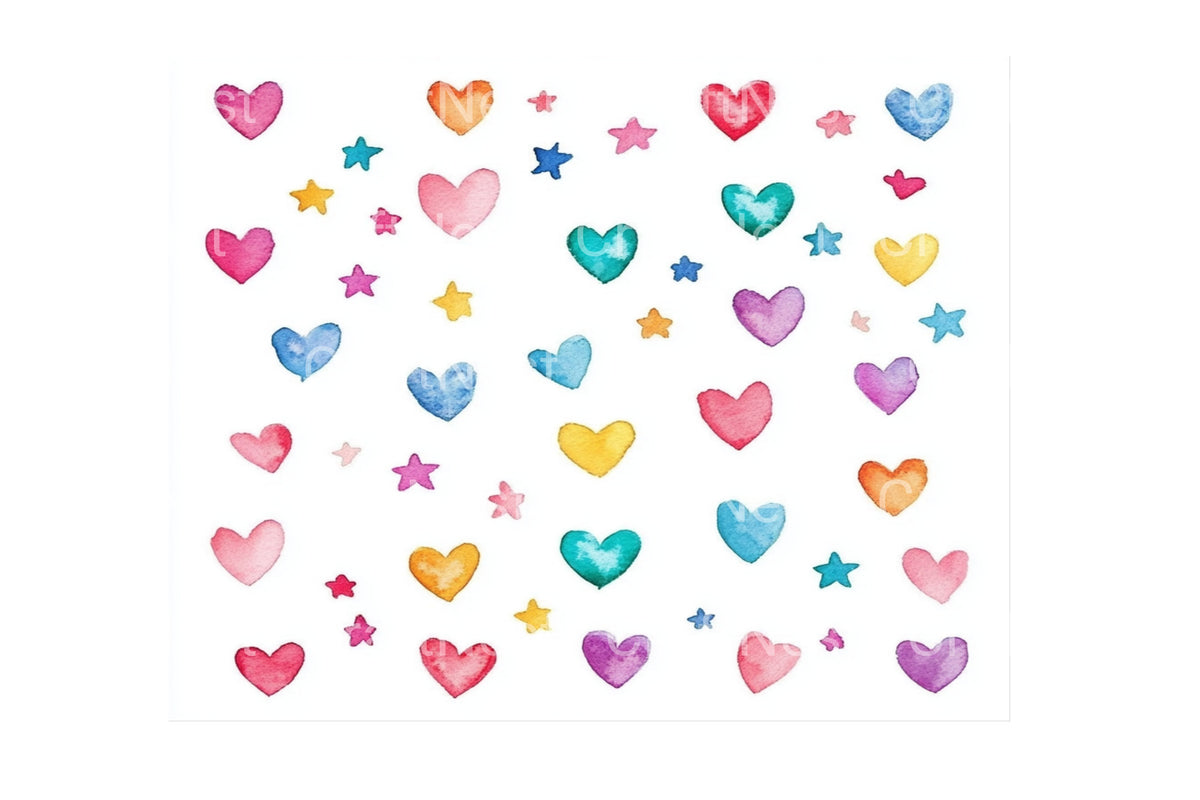 Cute Hearts Stars Clipart Bundle