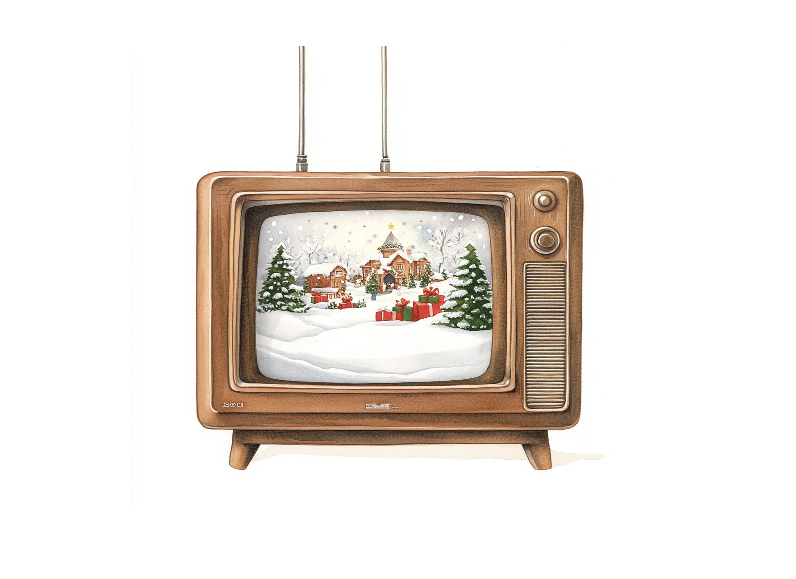 Christmas Village TV Clipart Bundle