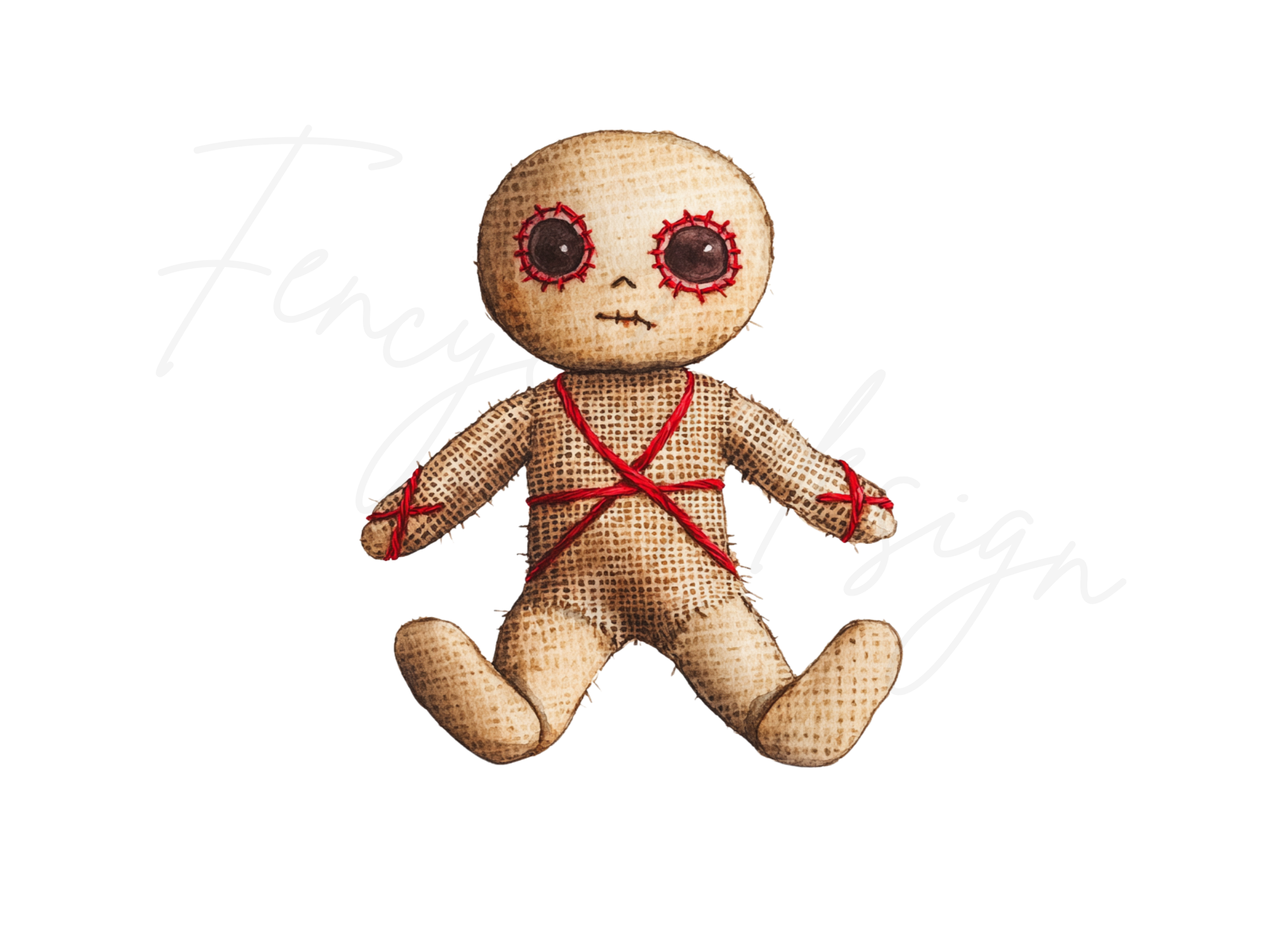 Cute Voodoo Doll Clipart Bundle