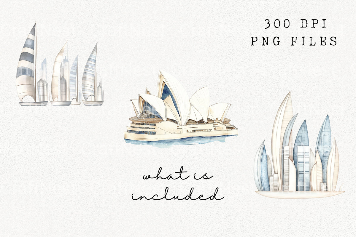Sydney Opera House Clipart Bundle