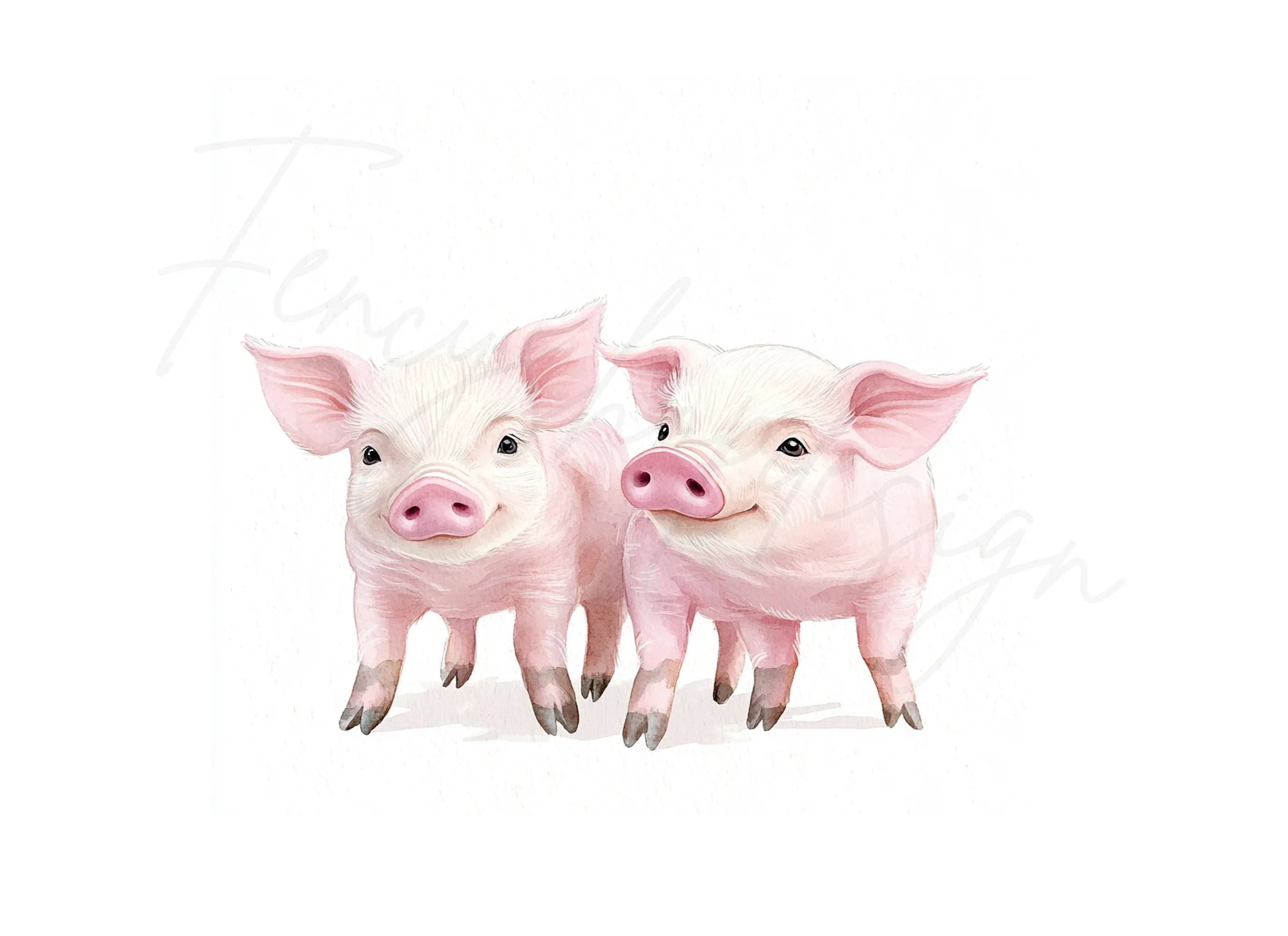 Cute Piglets Clipart Bundle
