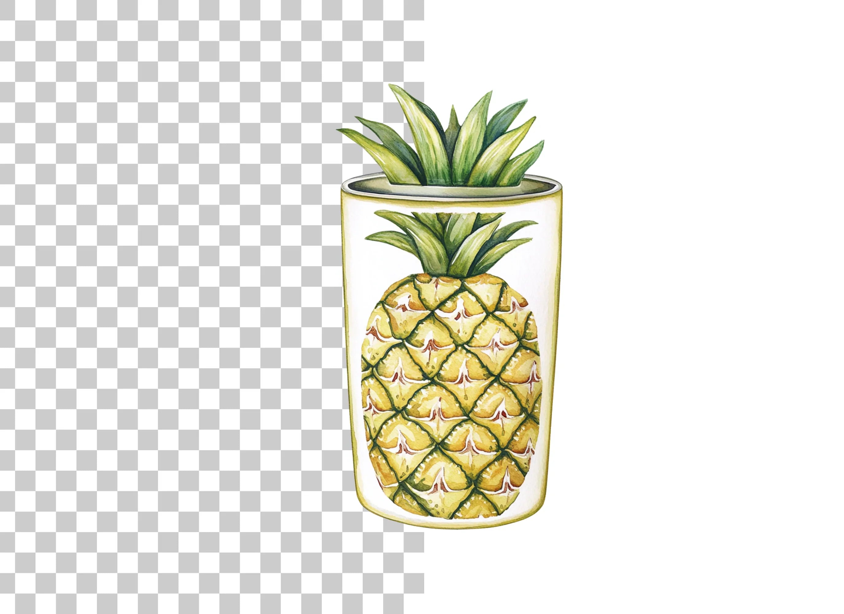 Pineapple Tumbler Clipart Bundle