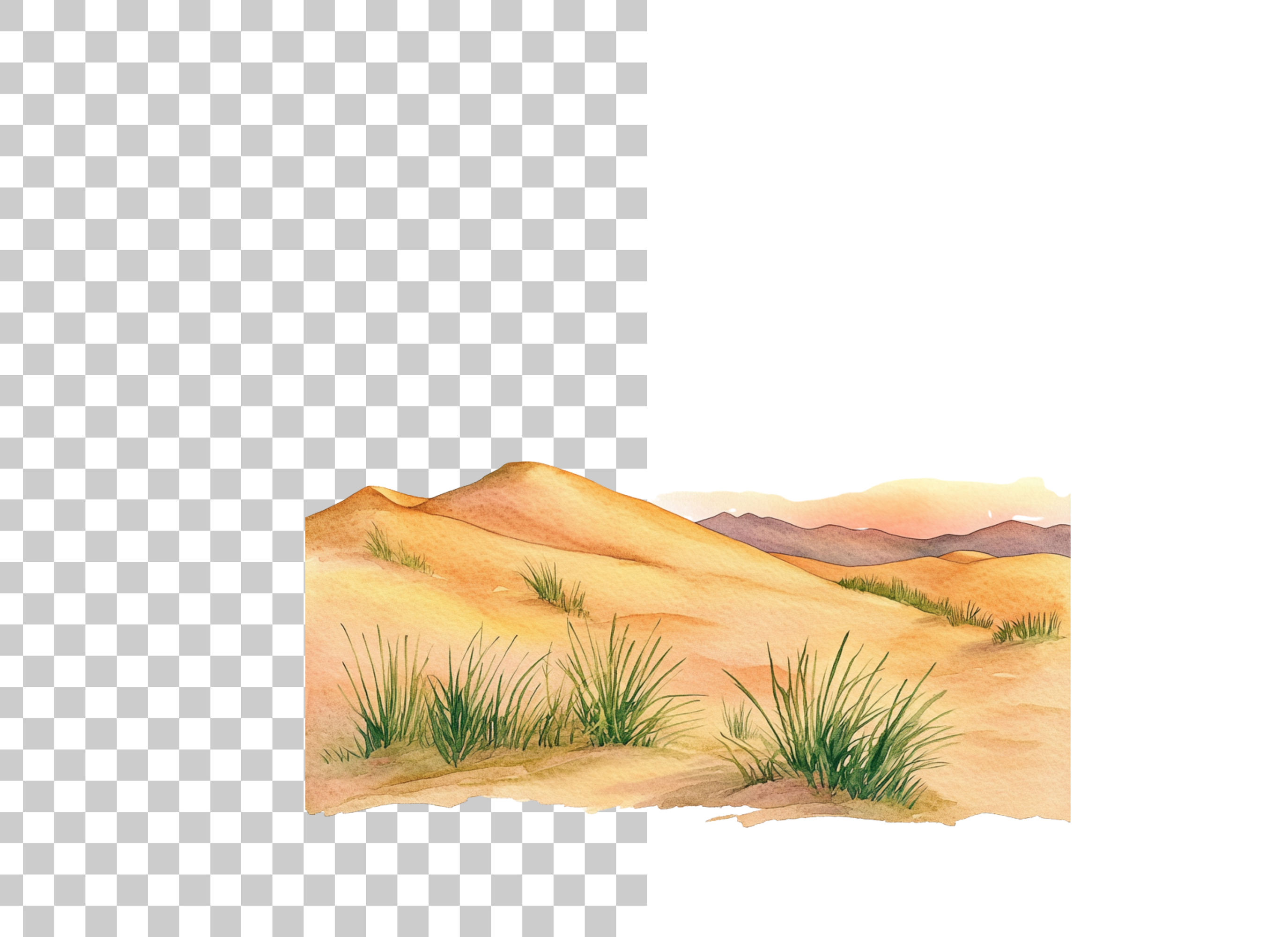 Desert Landscape Dunes Clipart Bundle