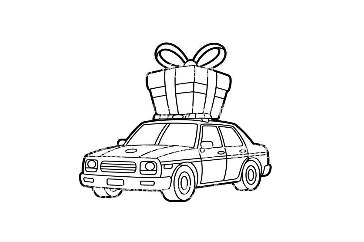 Cars with Gifts Coloring Books