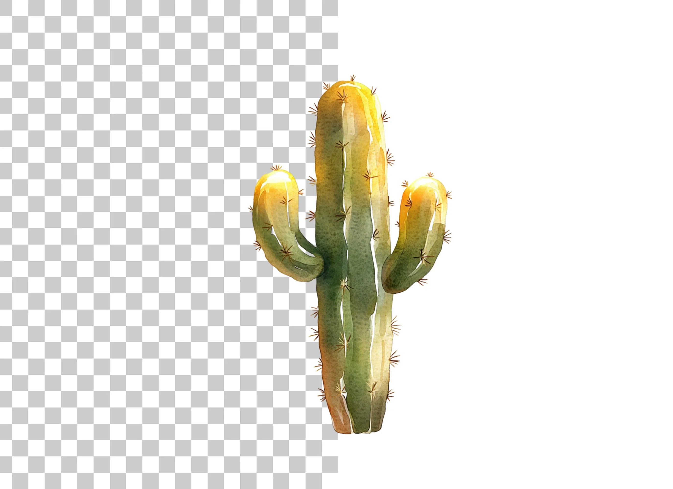 Sparkling Cactus Clipart Bundle