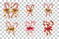 Candy Cane and Bow Clipart Bundle - CraftNest - Digital Crafting and Art