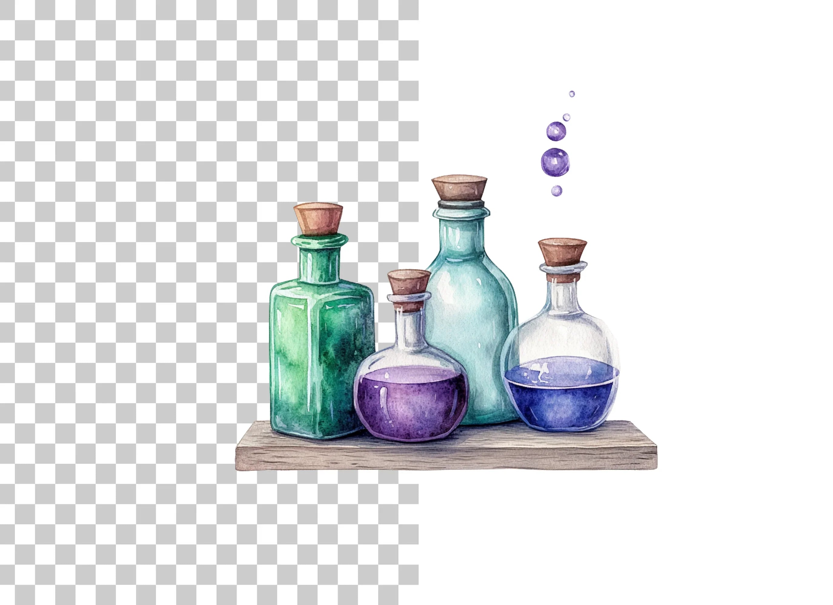 Potion Bottles Clipart Bundle