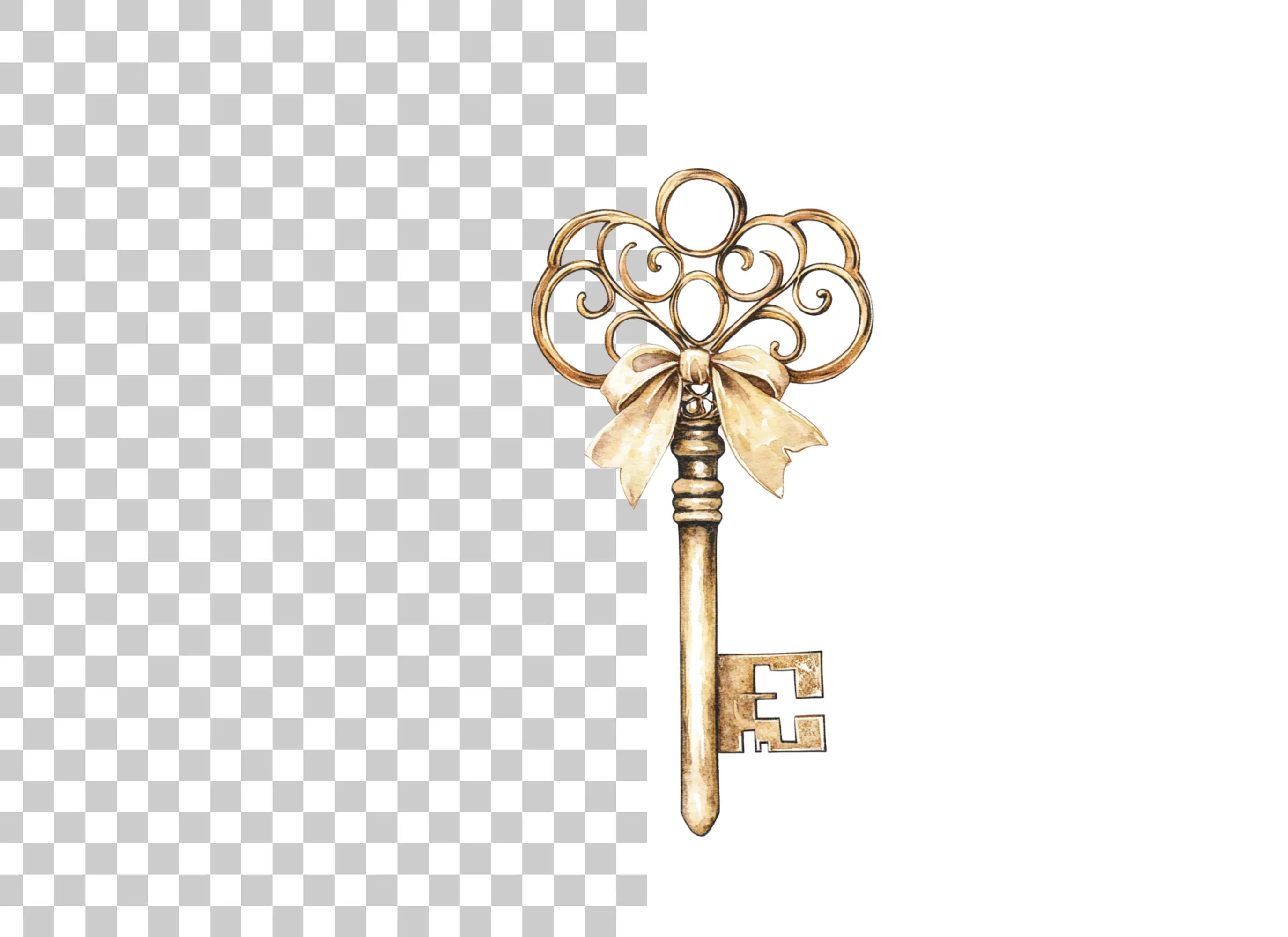 Ornate Decorative Keys Clipart Bundle