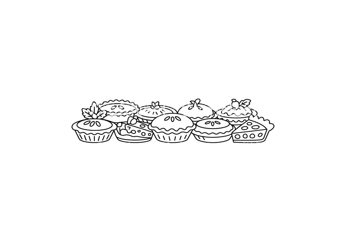 Delicious Pie Assortment Coloring Books